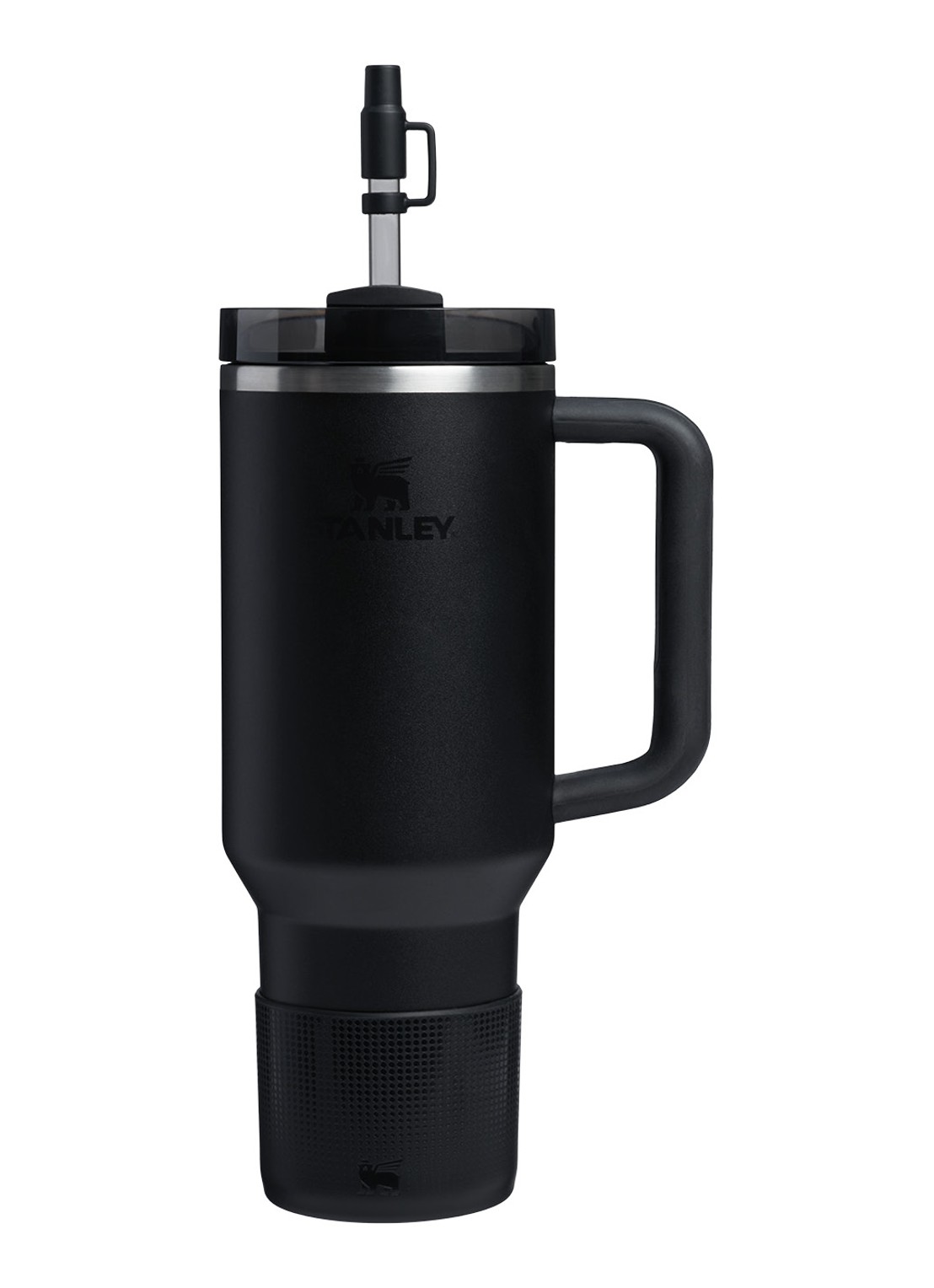Stanley The Quencher® bekerhoes en rietjes dop 3-delig - voorkant 2 zwart