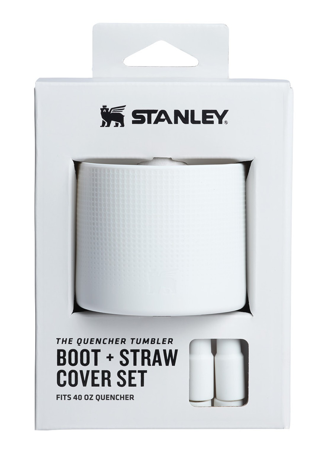 Stanley The Quencher® bekerhoes en rietjes dop 3-delig - detail lichtgrijs