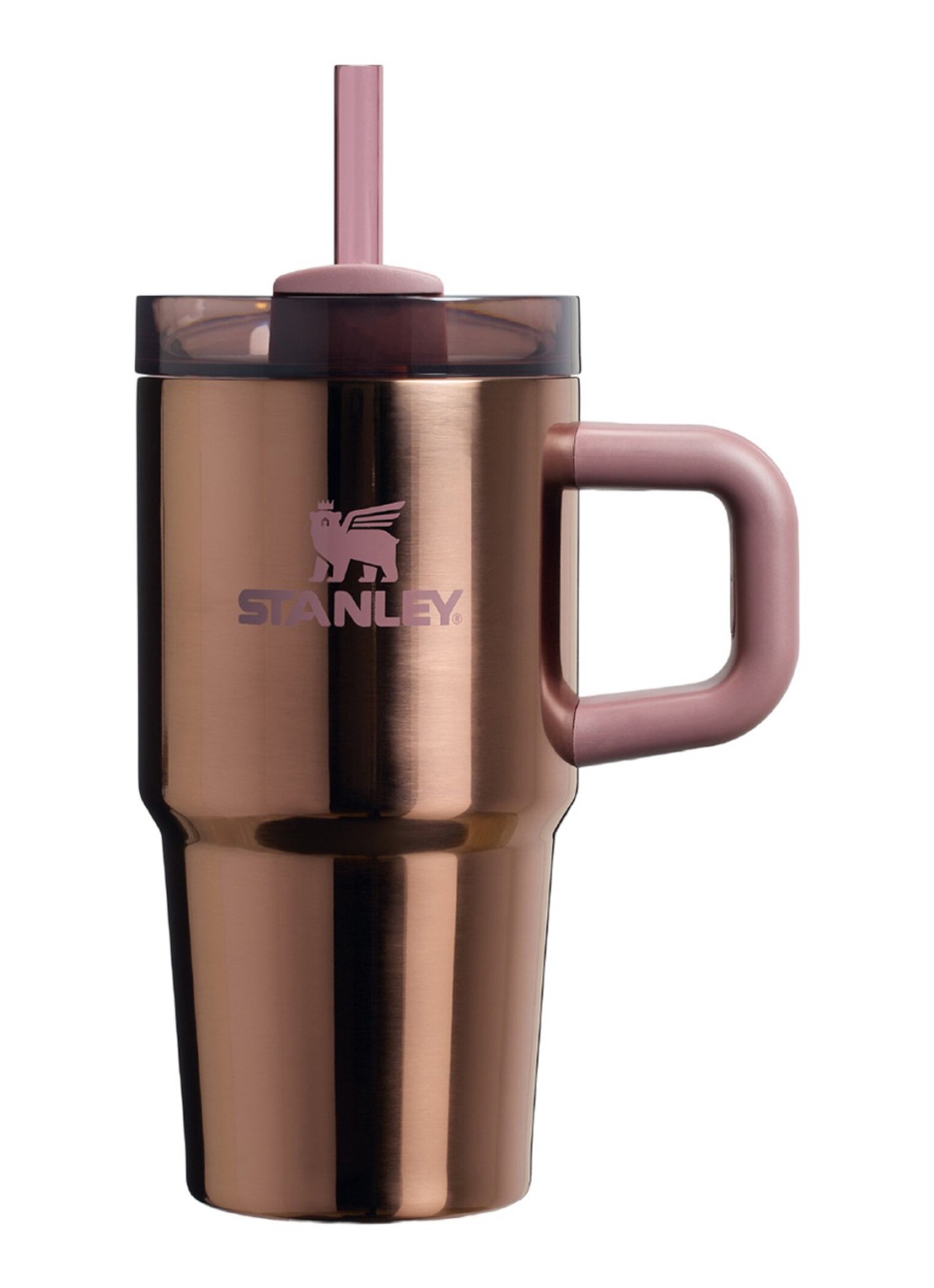 Stanley The Quencher® H2.O FlowState™ thermosfles 0,6 liter - voorkant 2 zalmroze