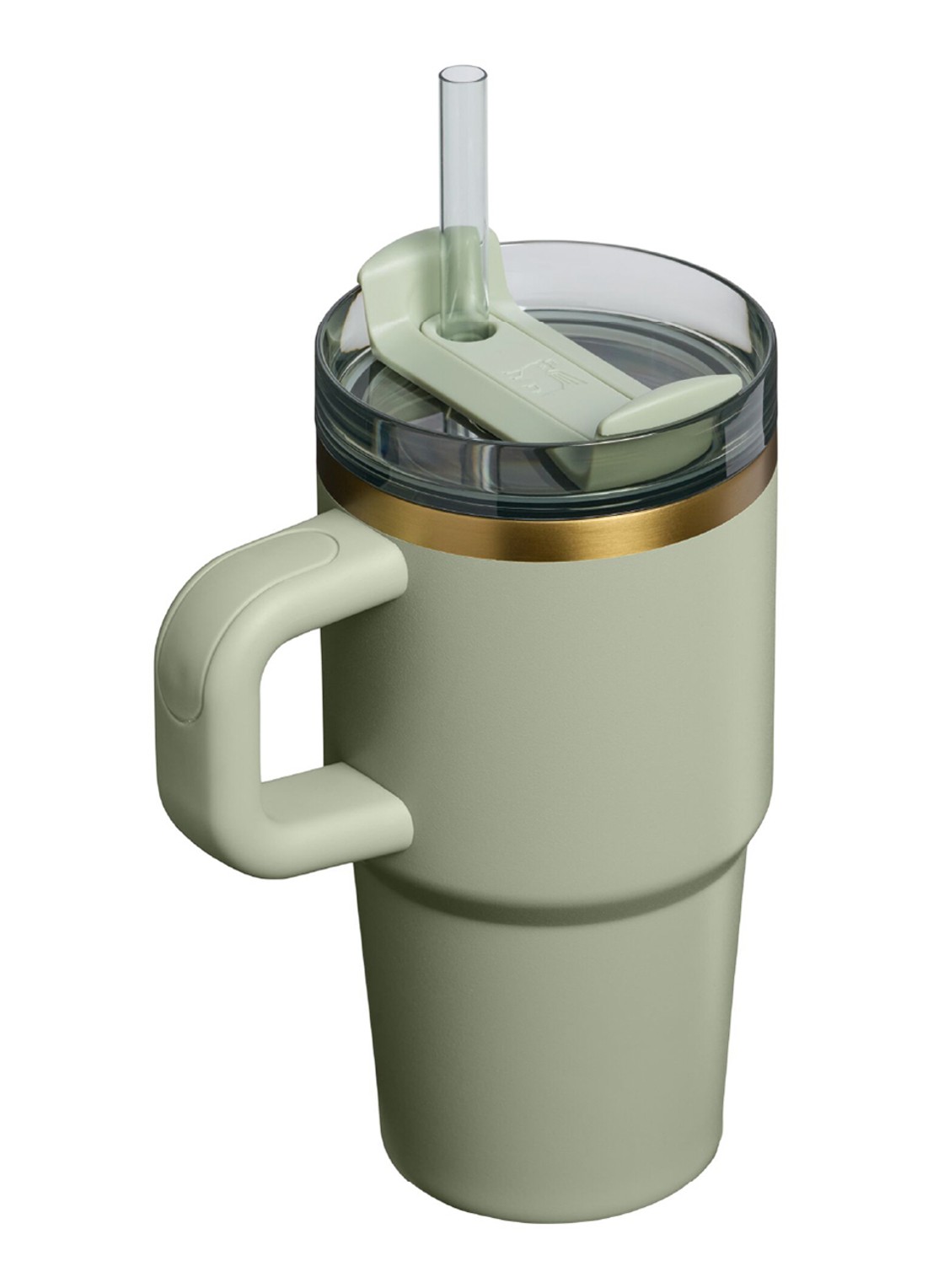 Stanley The Quencher® H2.O FlowState™ thermosfles 0,6 liter - achterkant 2 lindegroen