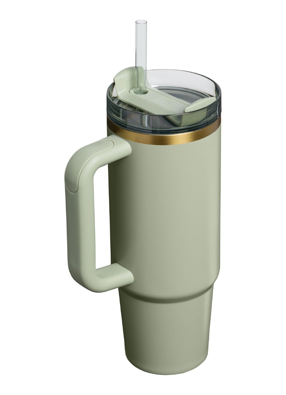 Stanley The Quencher® H2.O FlowState™ thermosfles 0,89 liter - achterkant 3 lindegroen