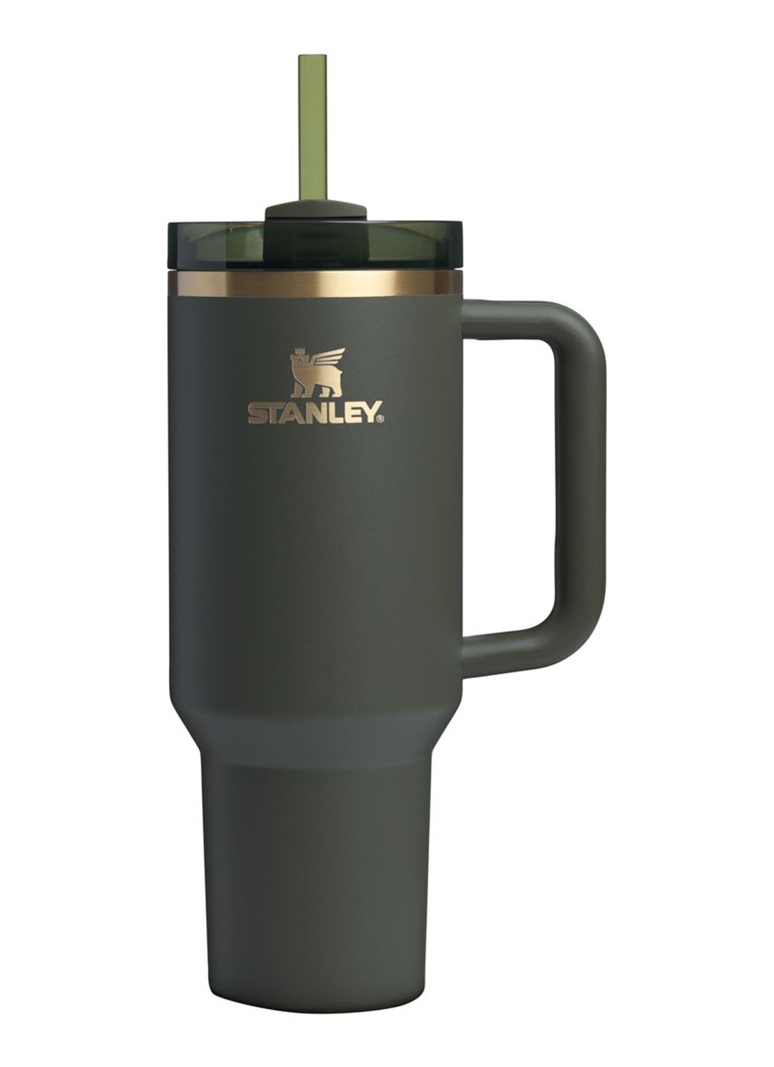 Stanley The Quencher H2.O FlowState™ Tumbler thermofles 1,18 liter - voorkant olijfgroen