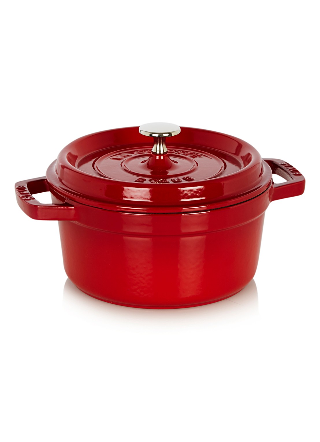 Staub Cocotte Ø20 cm - voorkant kersenrood