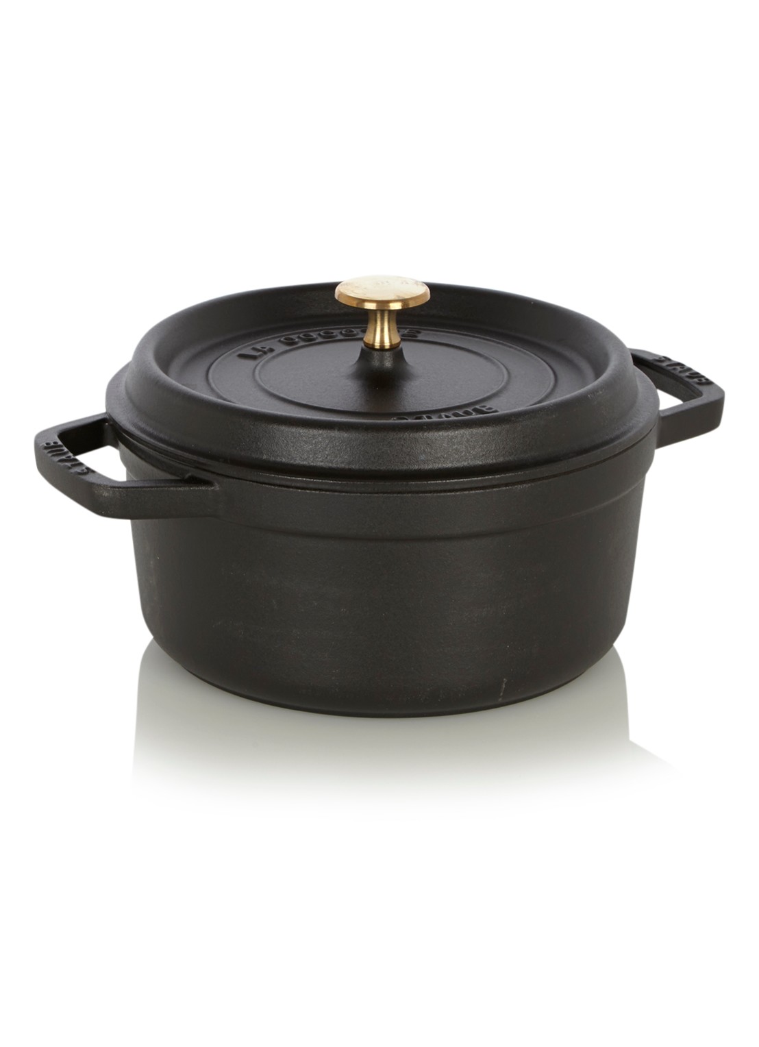 Staub Cocotte Ø22 cm - voorkant zwart