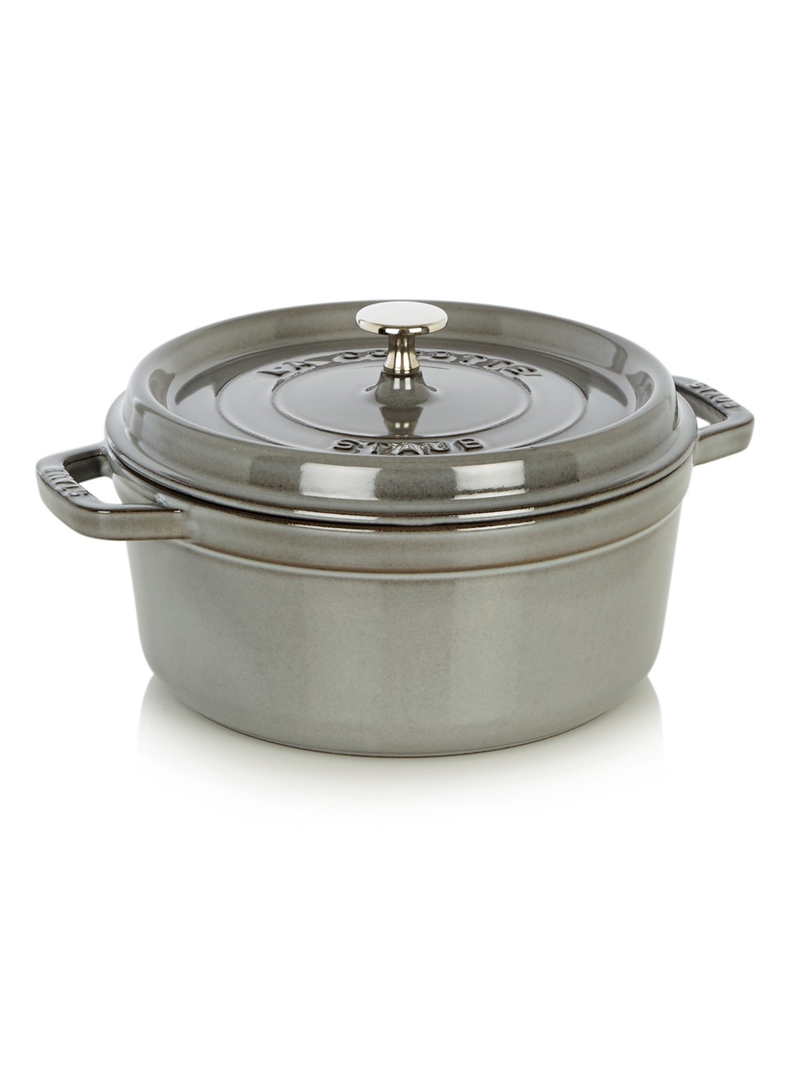 Staub Cocotte 24 cm - voorkant grijs