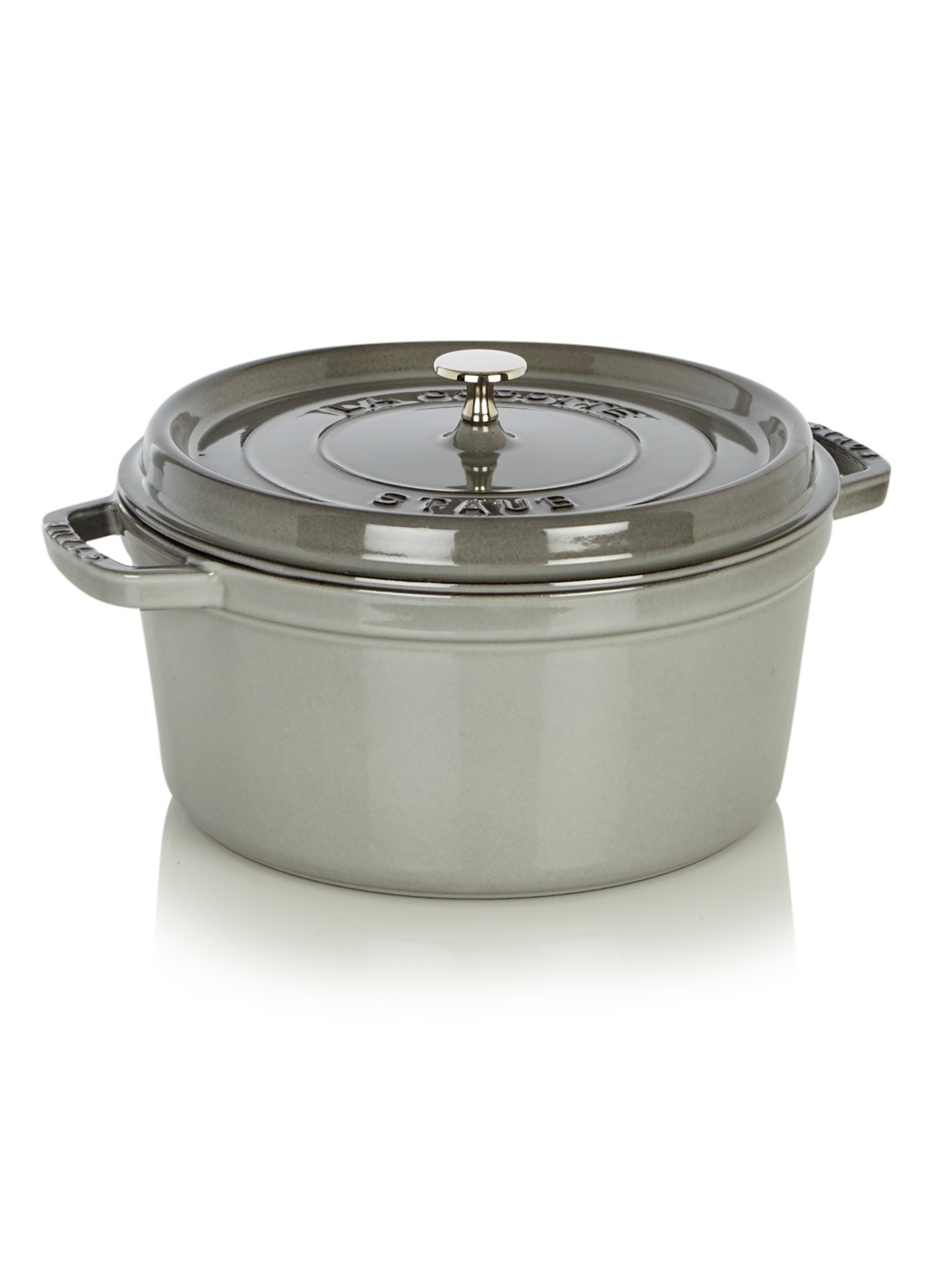Staub Cocotte Ø28 cm - voorkant grijs