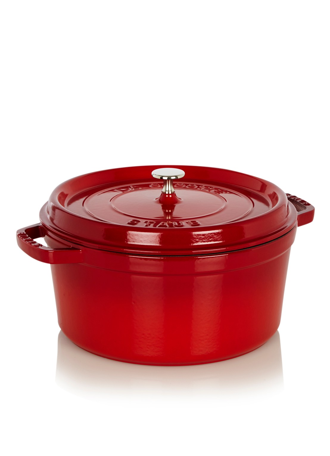 Staub Cocotte 28 cm - voorkant kersenrood