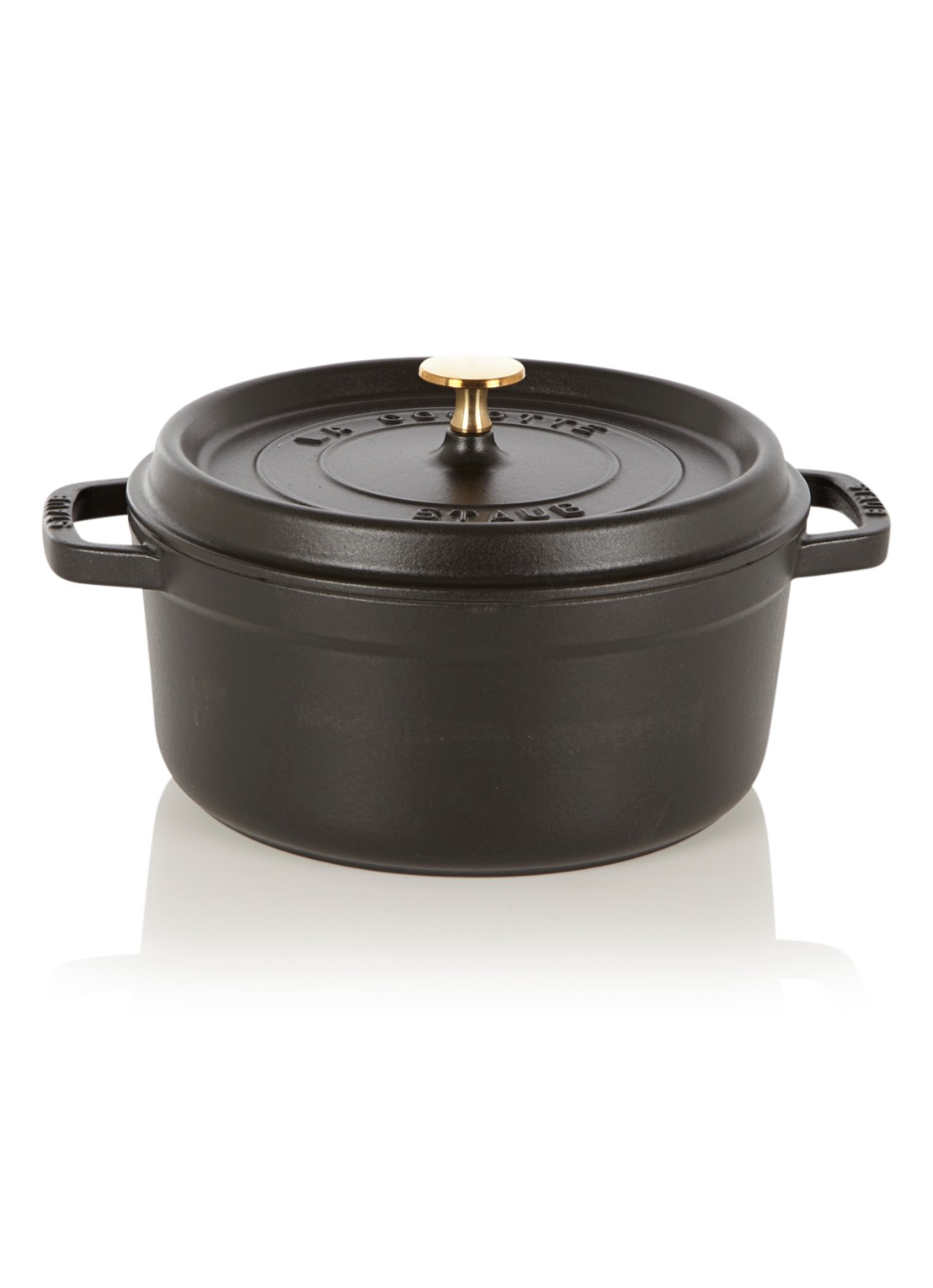 Staub Cocotte braadpan Ø24 cm - voorkant zwart