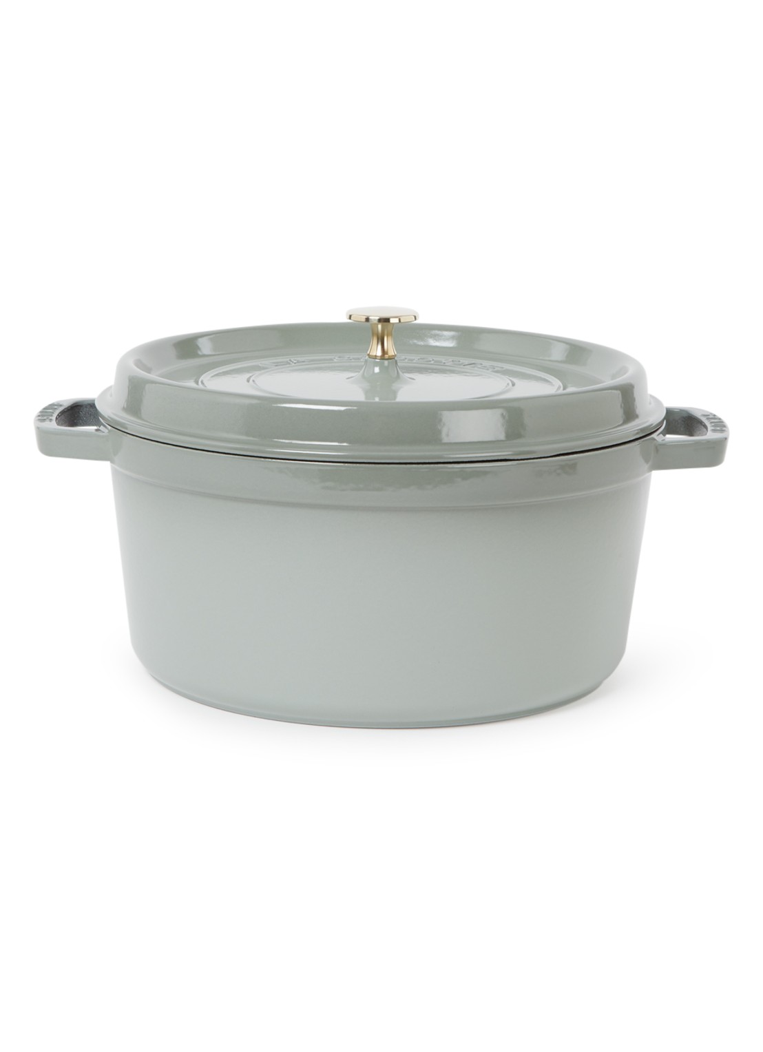 Staub Cocotte braadpan Ø28 cm - voorkant olijfgroen