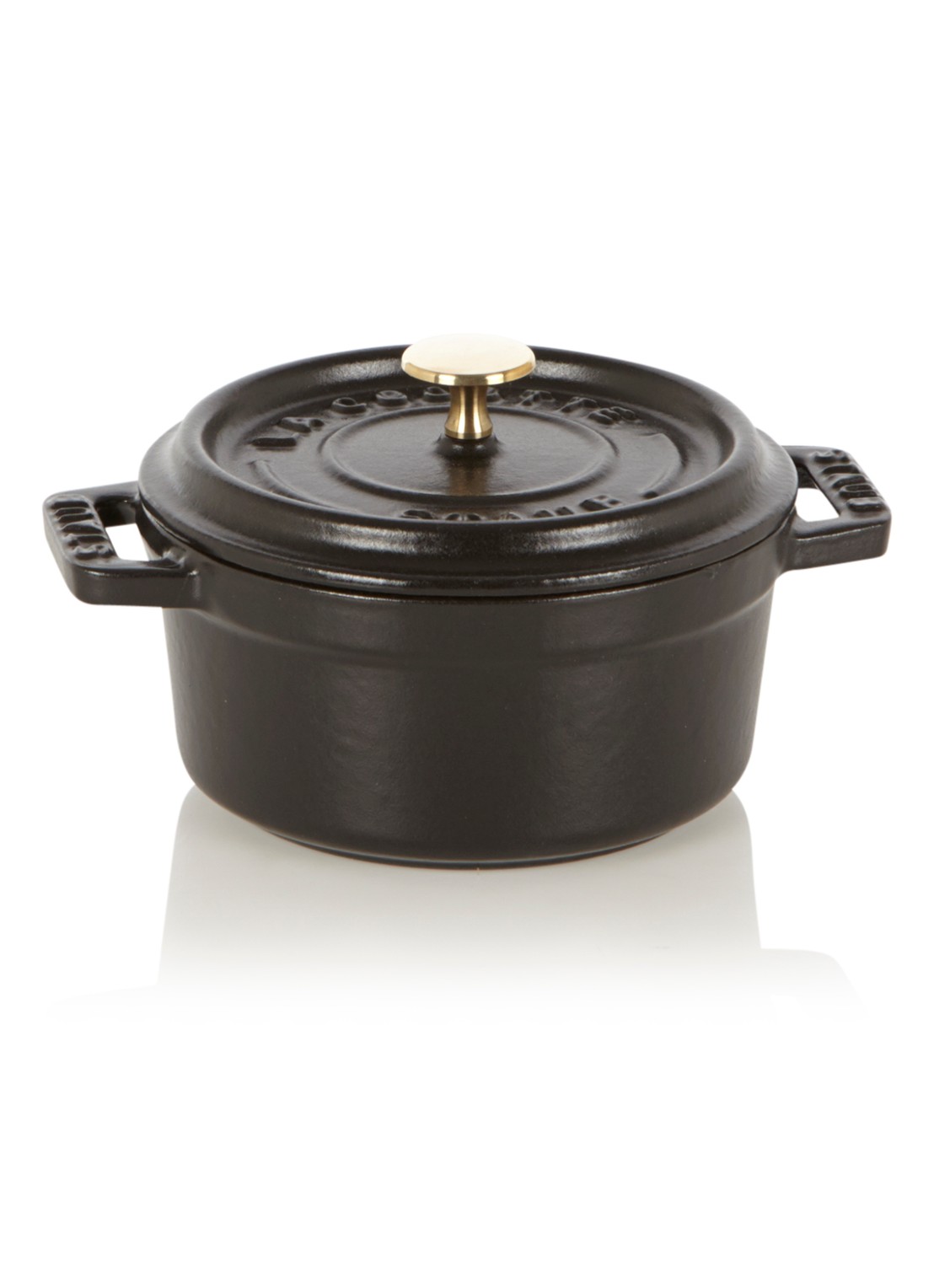 Staub Cocotte mini braadpan Ø10 cm - voorkant zwart