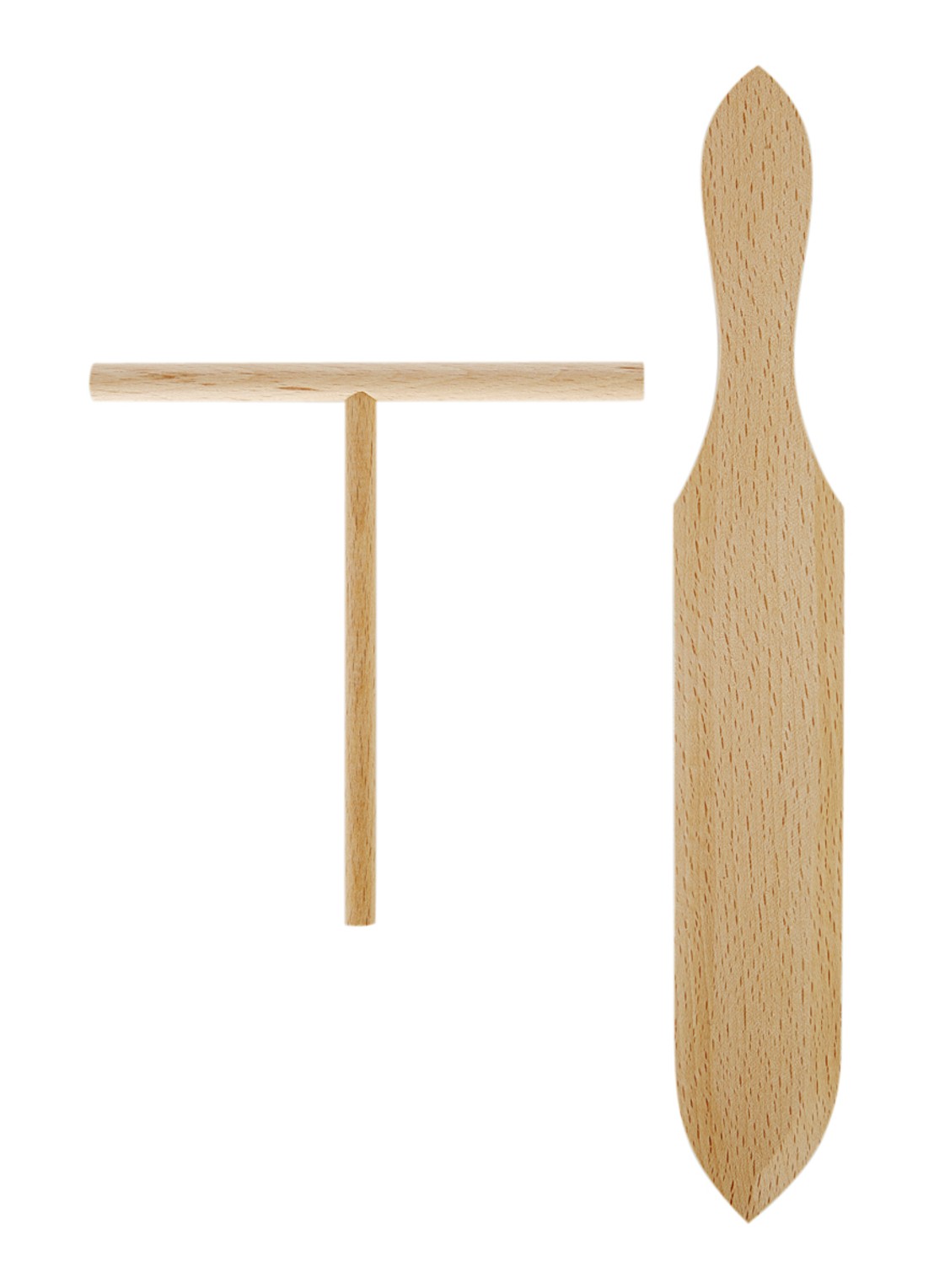 Staub Flensjespan met houten steel 28 cm - detail 2 zwart
