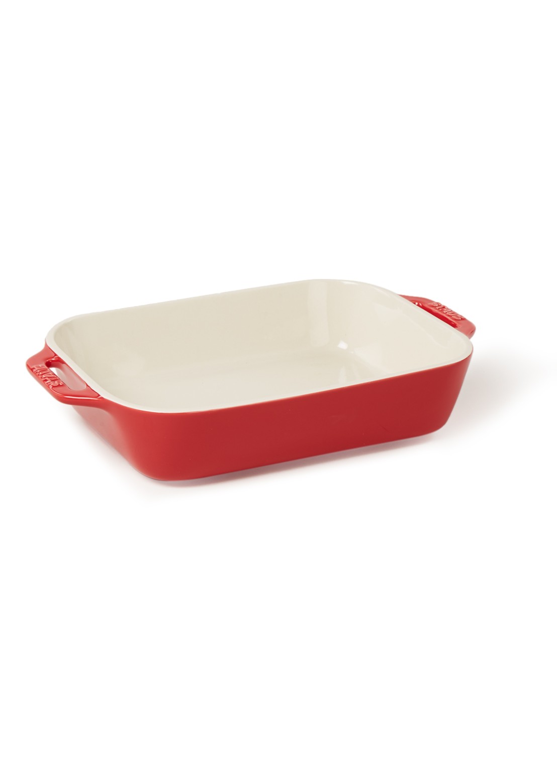 Staub Ovenschaal 27 cm - voorkant steenrood