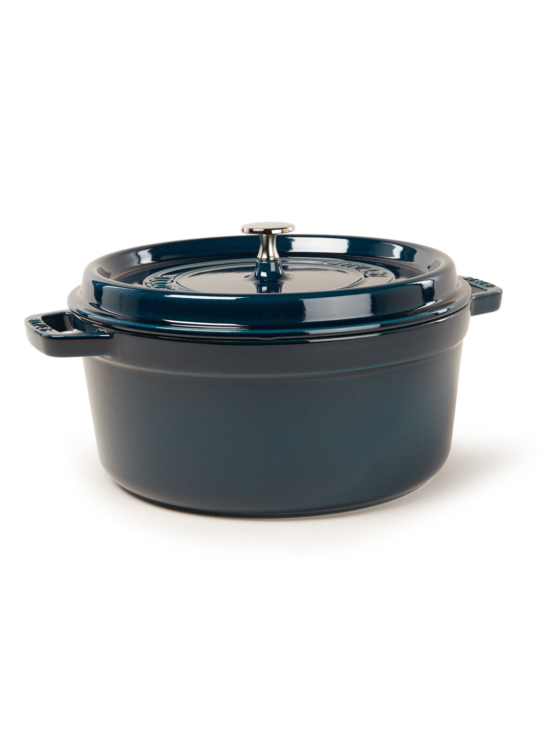Staub Ronde cocotte 26 cm  - voorkant flessengroen