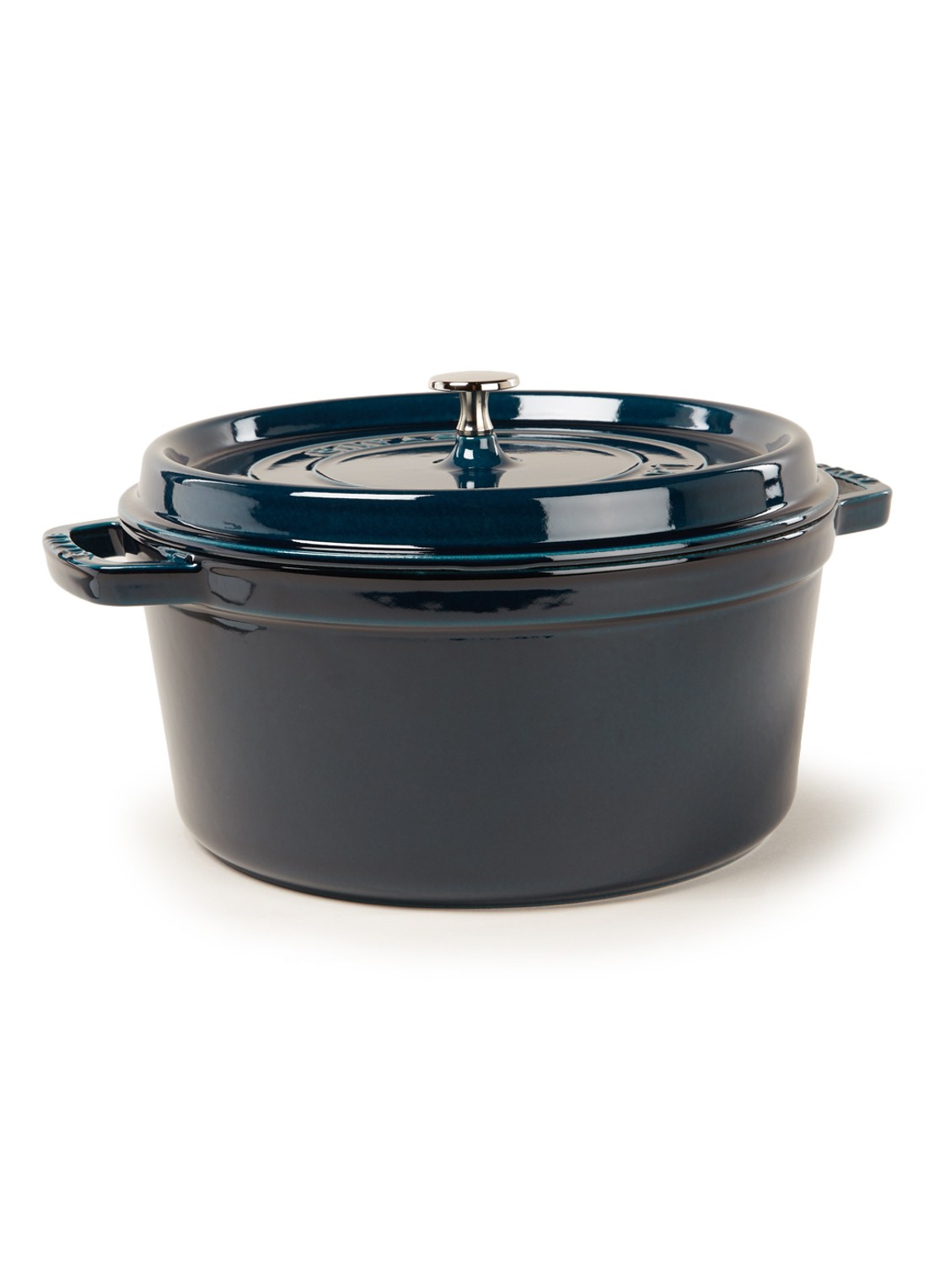 Staub Ronde cocotte Ø28 cm - voorkant 2 flessengroen
