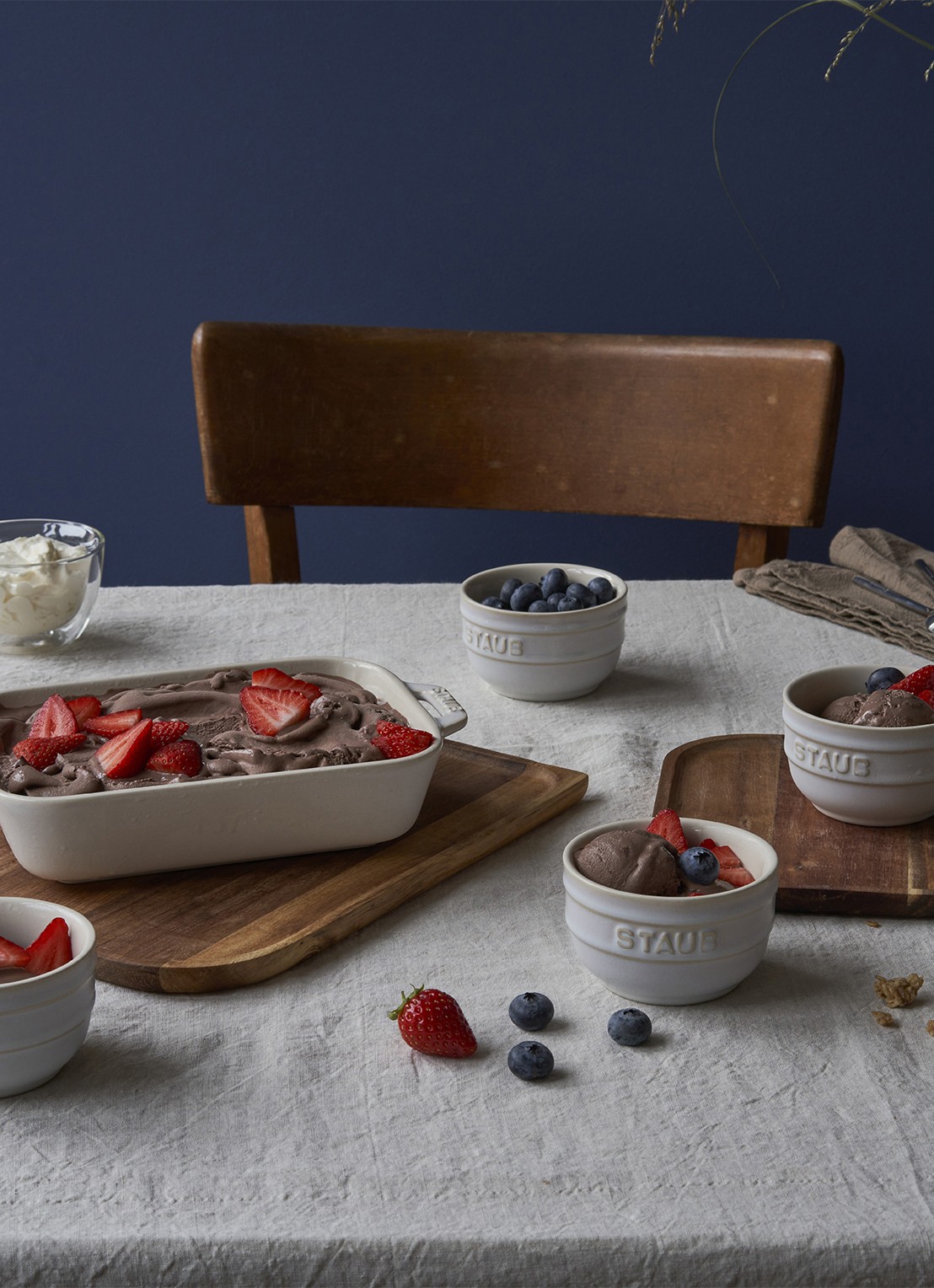 Staub Set keramische gratineerschale - voorkant 2 ivoor