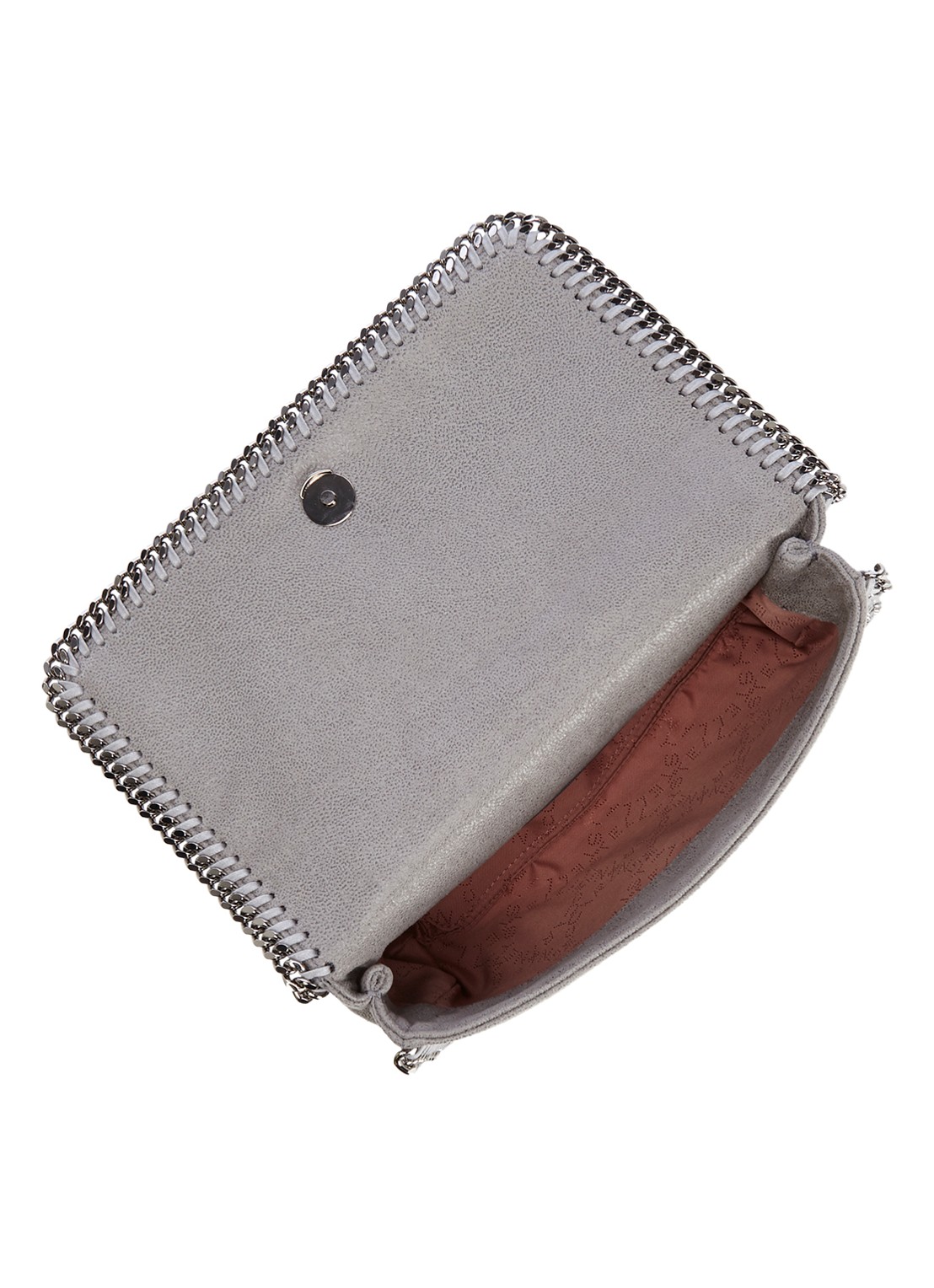Stella McCartney Falabella Fold Over crossbodytas van ecoleer - detail 4 lichtgrijs
