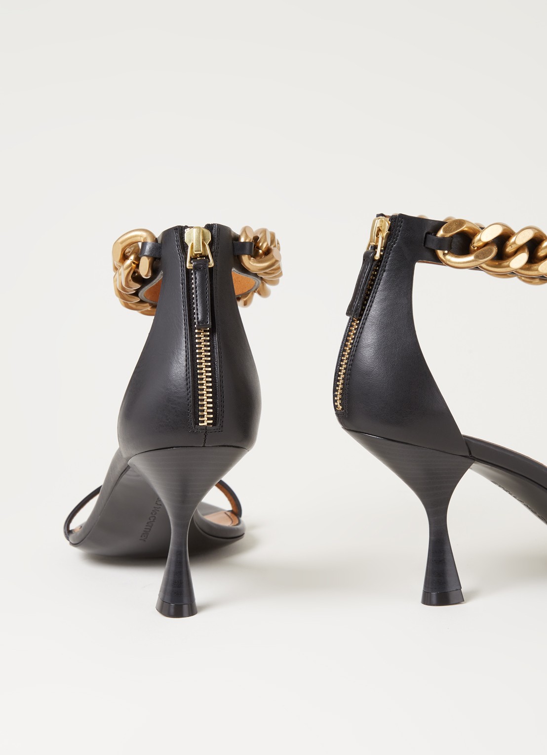 Stella McCartney Falabella sandalette van leer - detail 4 zwart