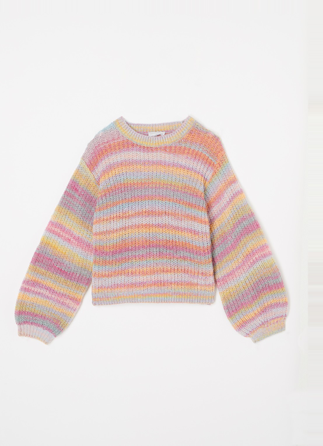 Stella McCartney Grofgebreide trui met colour blocking - voorkant roze