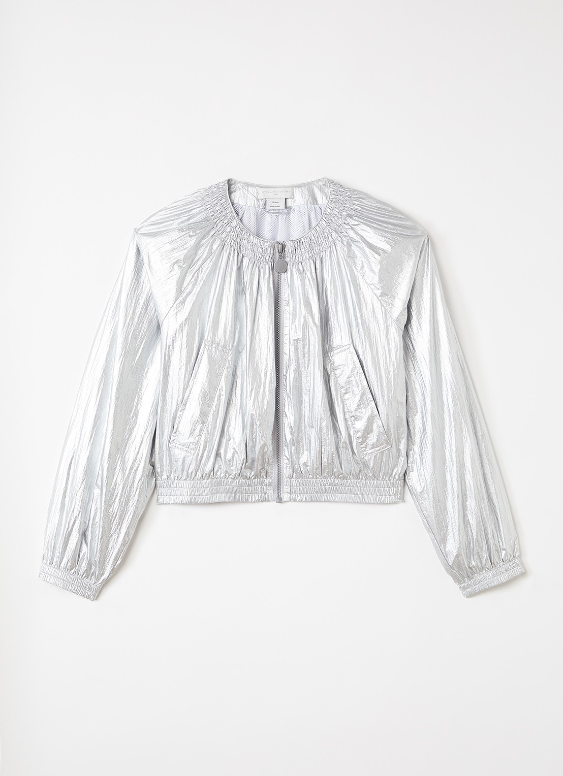 Stella McCartney Jack met metallic finish - voorkant zilver