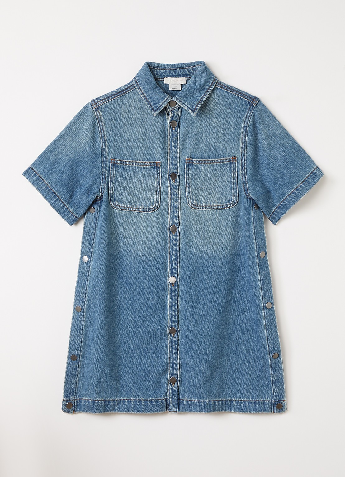 Stella McCartney Jurk van denim - voorkant 2 blauw