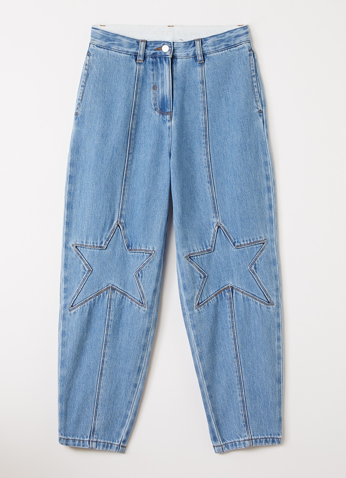 Stella McCartney Loose fit jeans met steekzakken - voorkant blauw