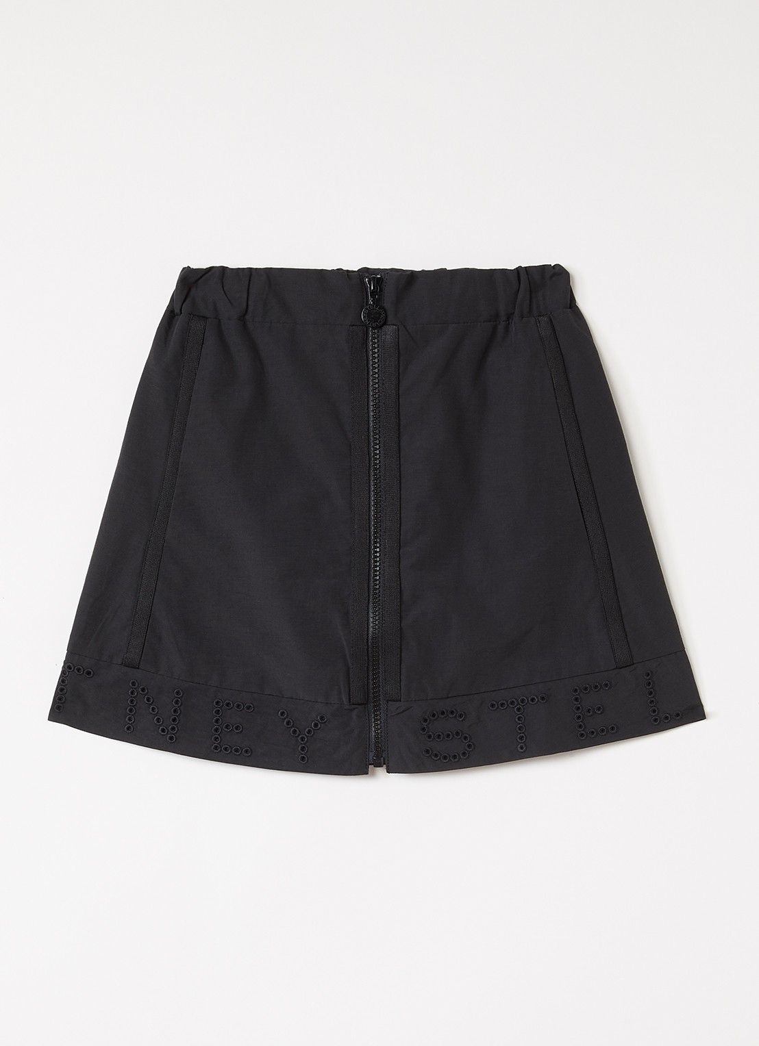 Stella McCartney Rok met logoborduring - voorkant 2 zwart