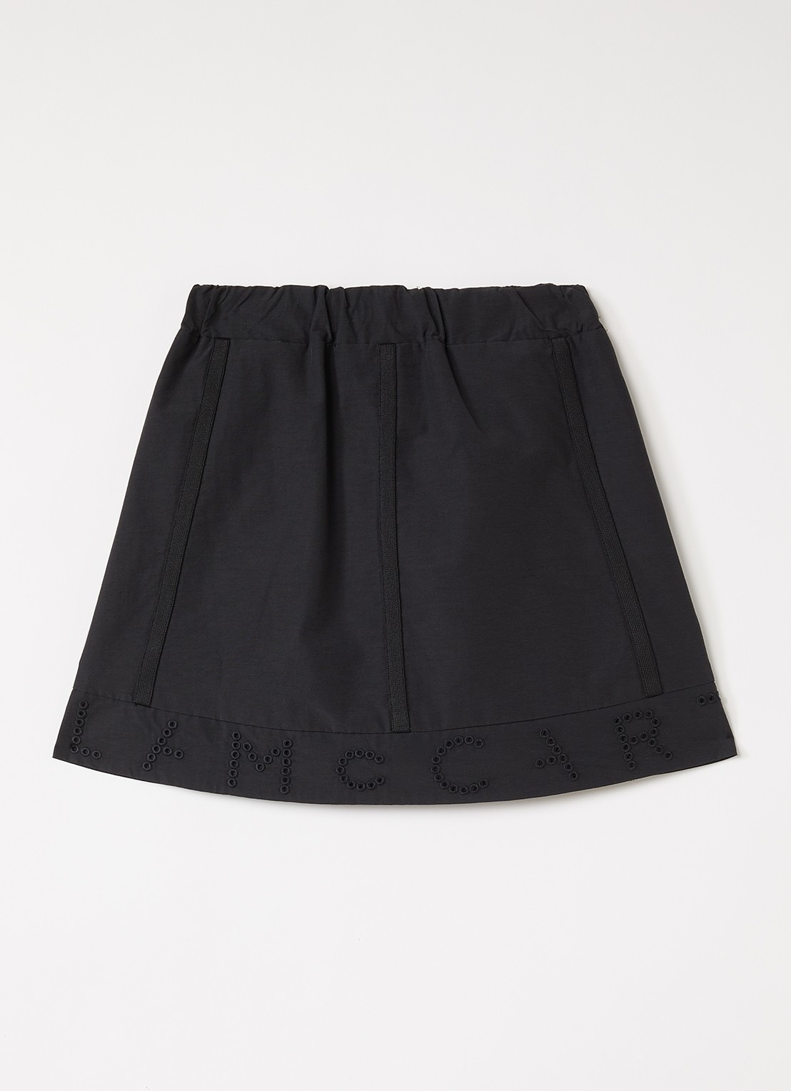 Stella McCartney Rok met logoborduring - voorkant 3 zwart