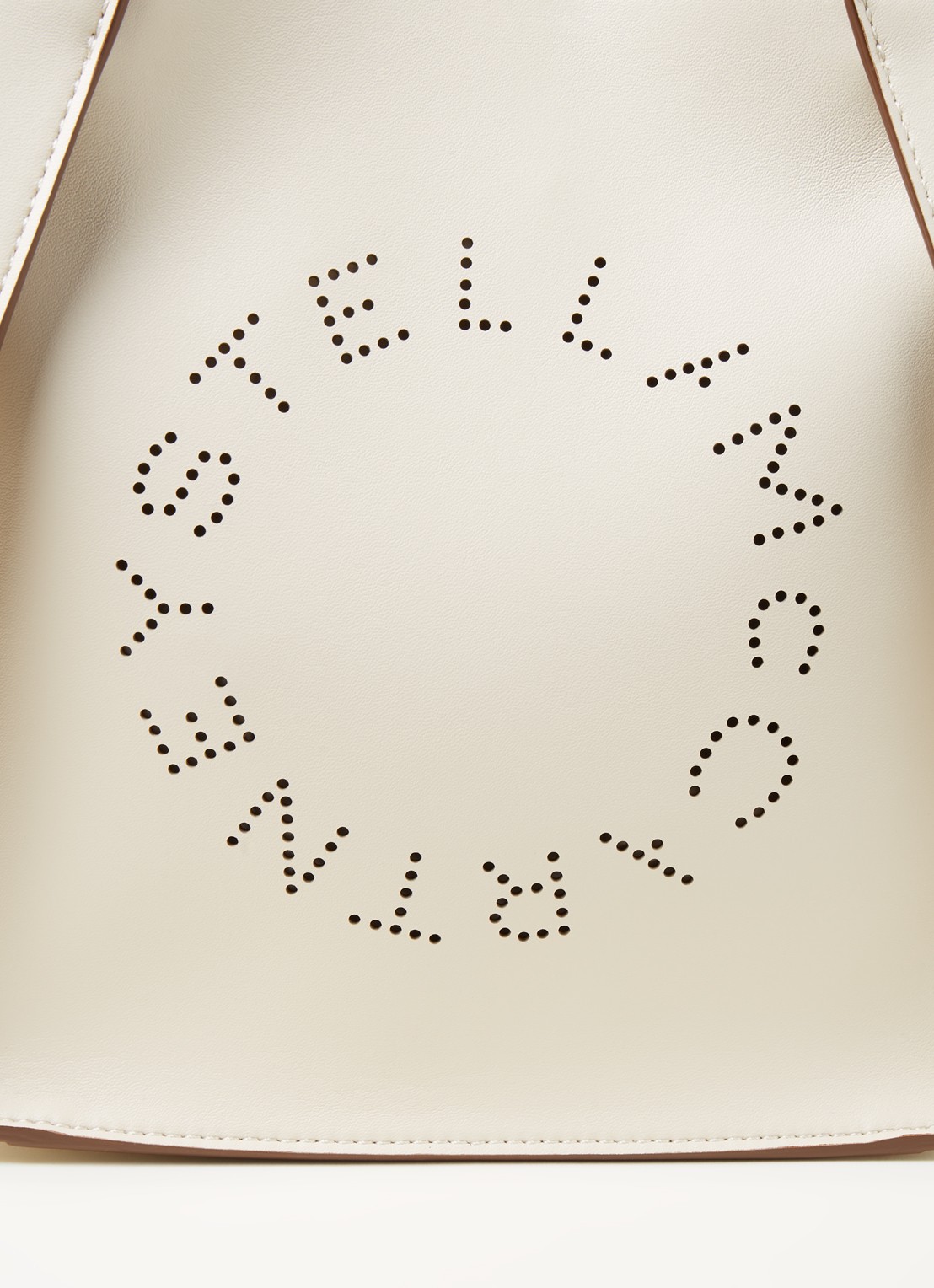 Stella McCartney Stella Logo crossbodytas van ecoleer - detail 5 gebroken wit