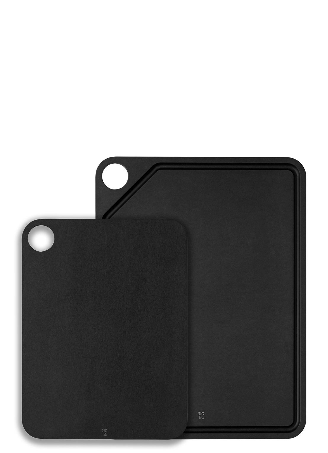 Stelton Cut-It snijplank set van 2 - voorkant 3 zwart