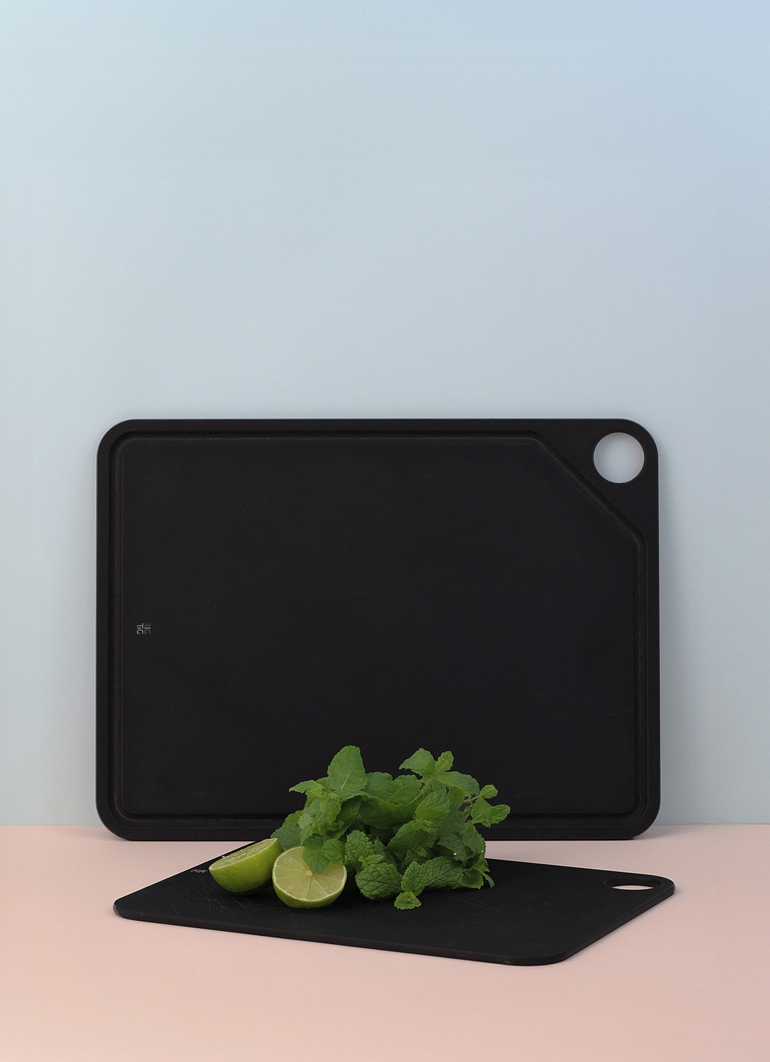 Stelton Cut-It snijplank set van 2 - voorkant 4 zwart