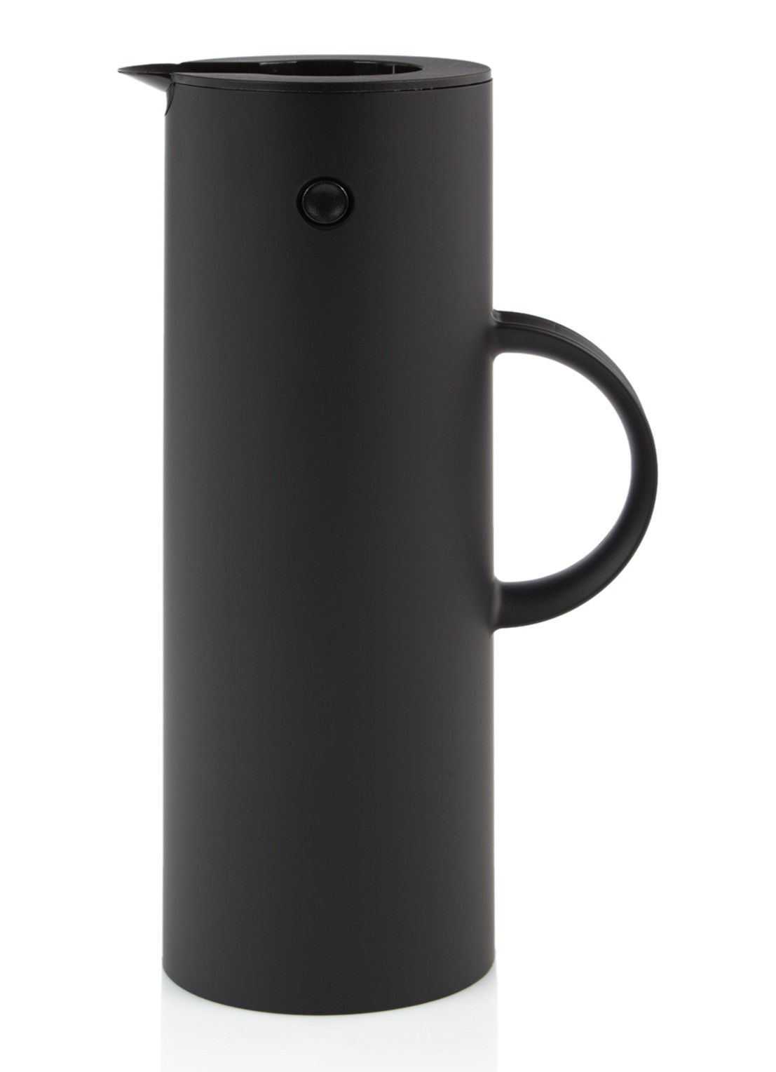 Stelton EM77 thermoskan 1 liter - voorkant zwart