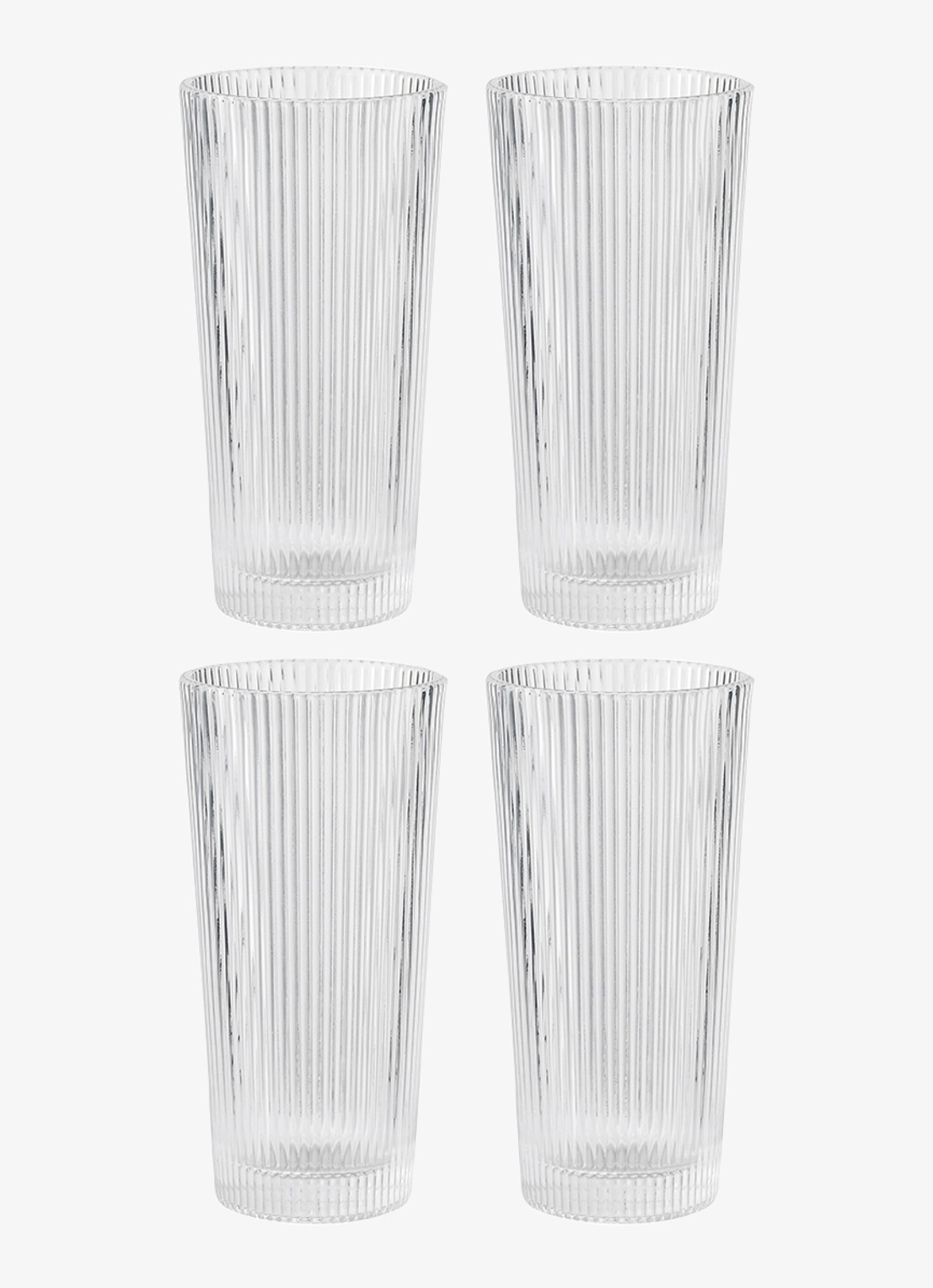 Stelton Pilastro drinkglas 30 cl set van 4 - voorkant 4 transparant