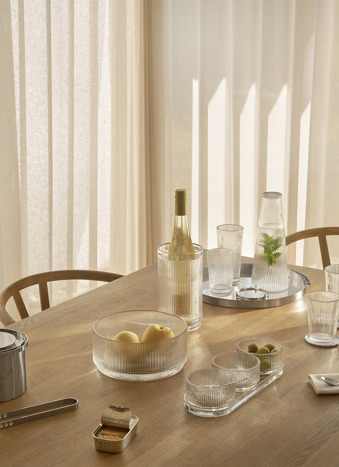 Stelton Pilastro glas 35 cl set van 4 - achterkant 3 transparant