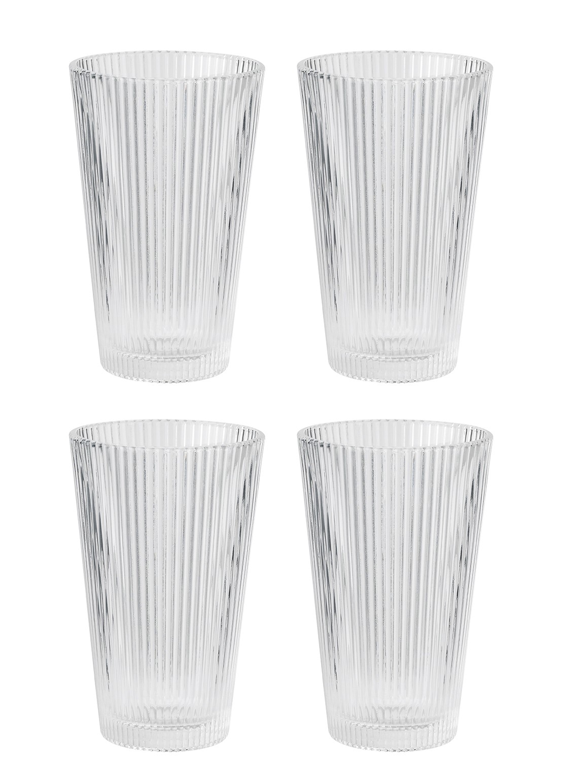 Stelton Pilastro glas 35 cl set van 4 - voorkant transparant