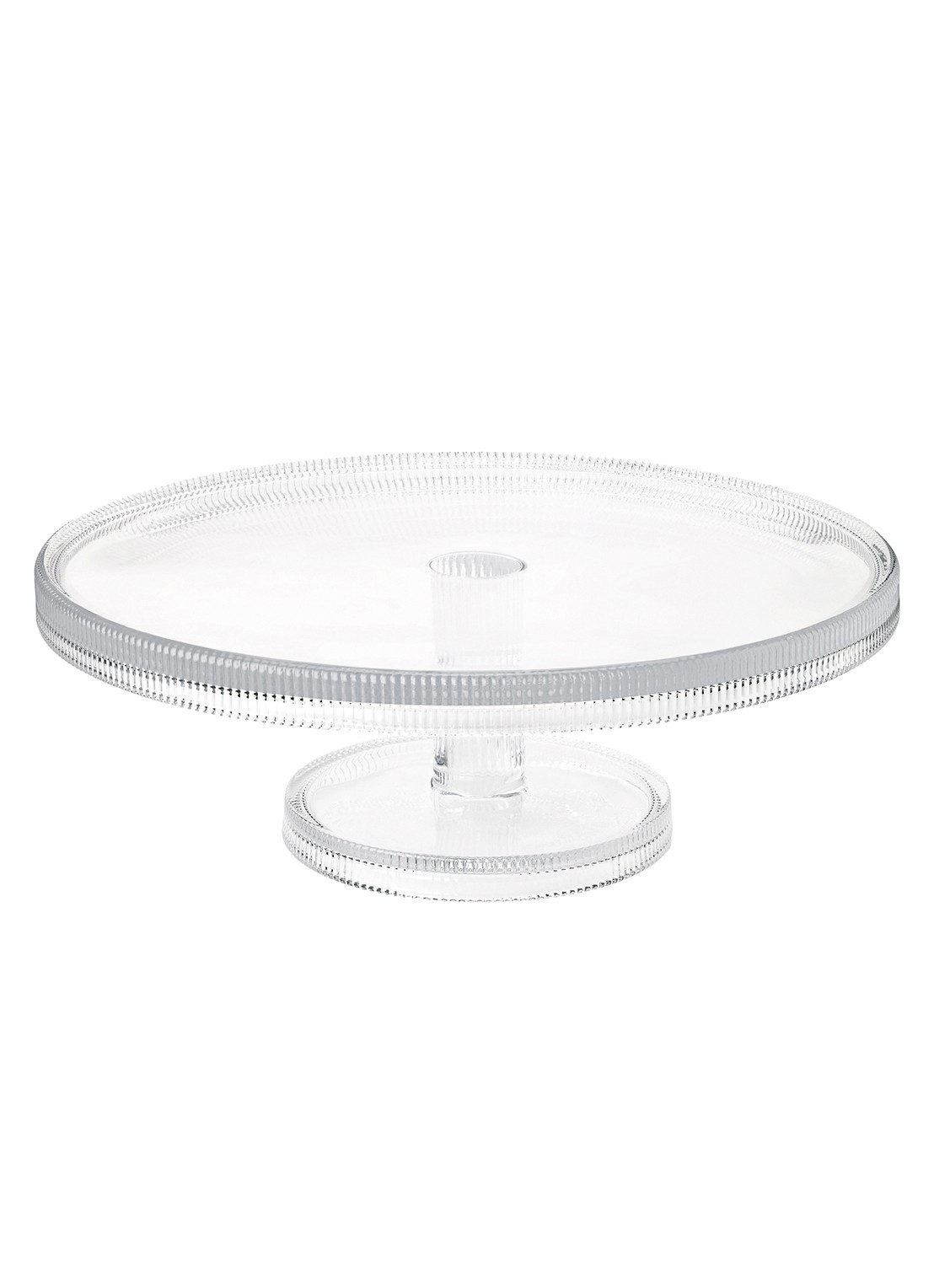 Stelton Pilastro taartplateau 30 cm - voorkant transparant