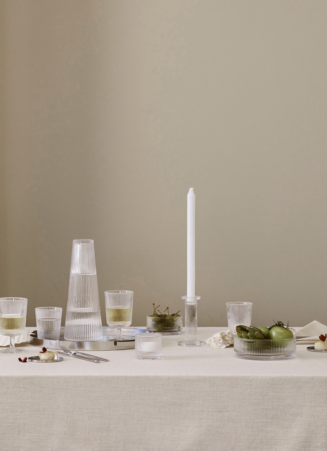 Stelton Pilastro waxinelichthouder 6 cm set van 2 - detail transparant