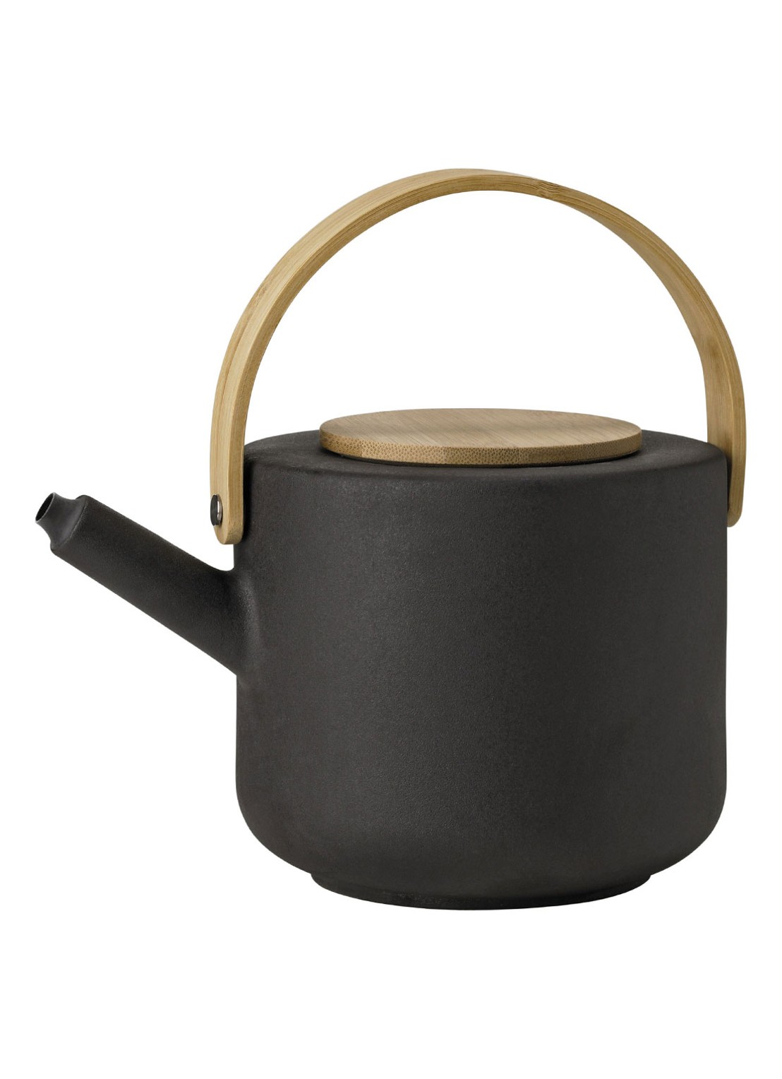 Stelton Theo theepot 1,25 liter - voorkant zwart