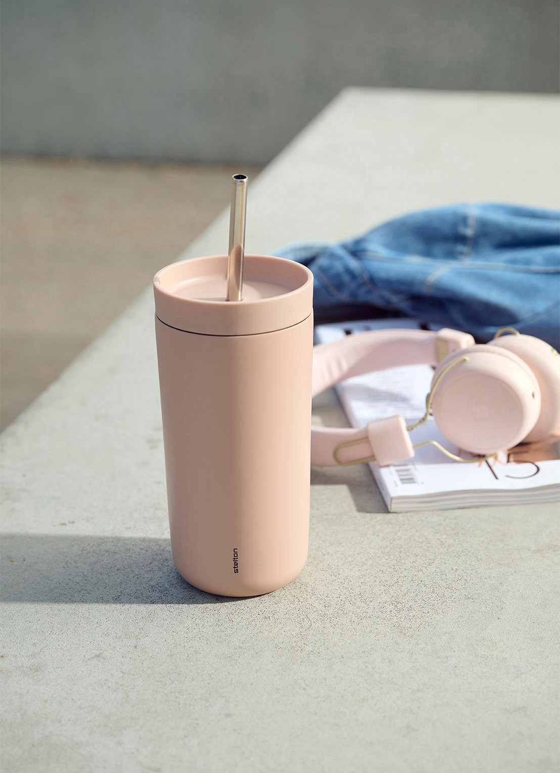 Stelton To Go Sip thermosbeker 40 cl - voorkant 4 oudroze