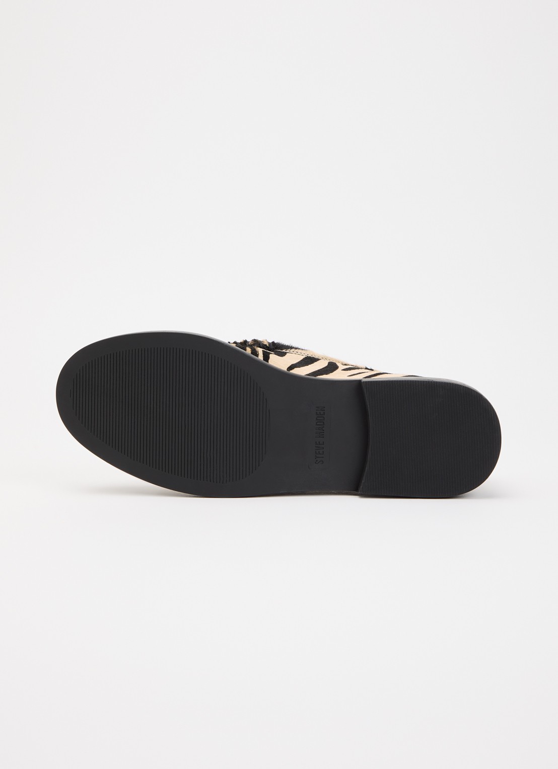 Steve Madden Adison-A loafer van leer met zebraprint - detail 4 creme