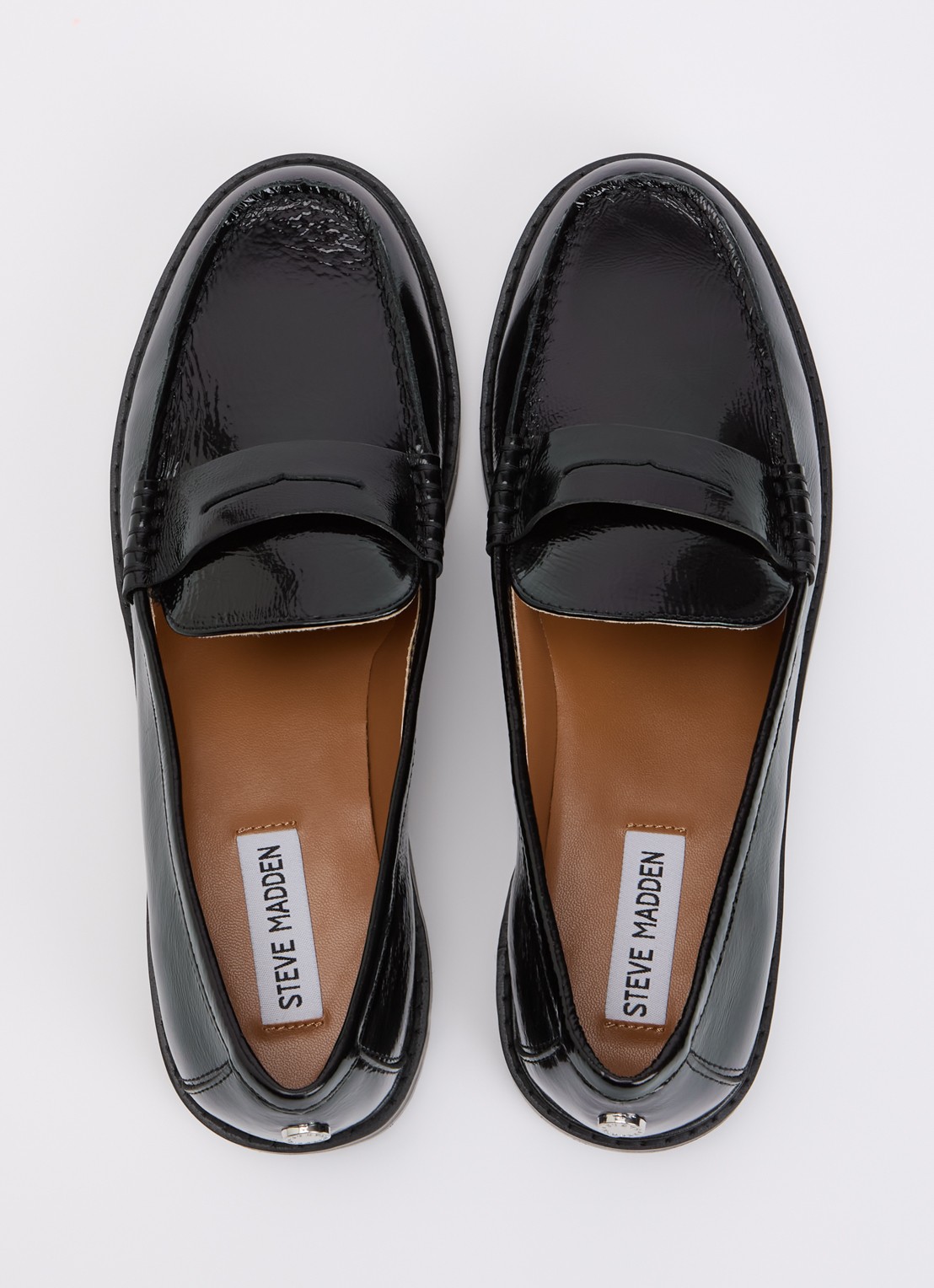 Steve Madden Adison loafer van suède met panterprint - detail 4 zwart