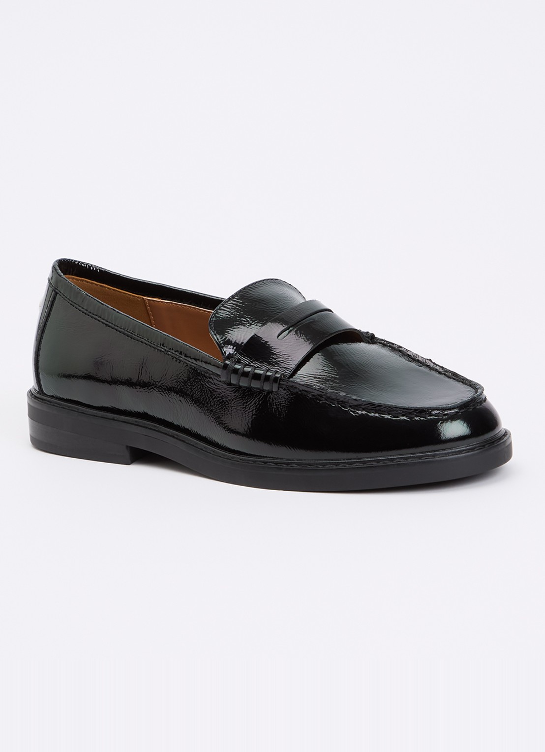Steve Madden Adison loafer van suède met panterprint - voorkant 2 zwart