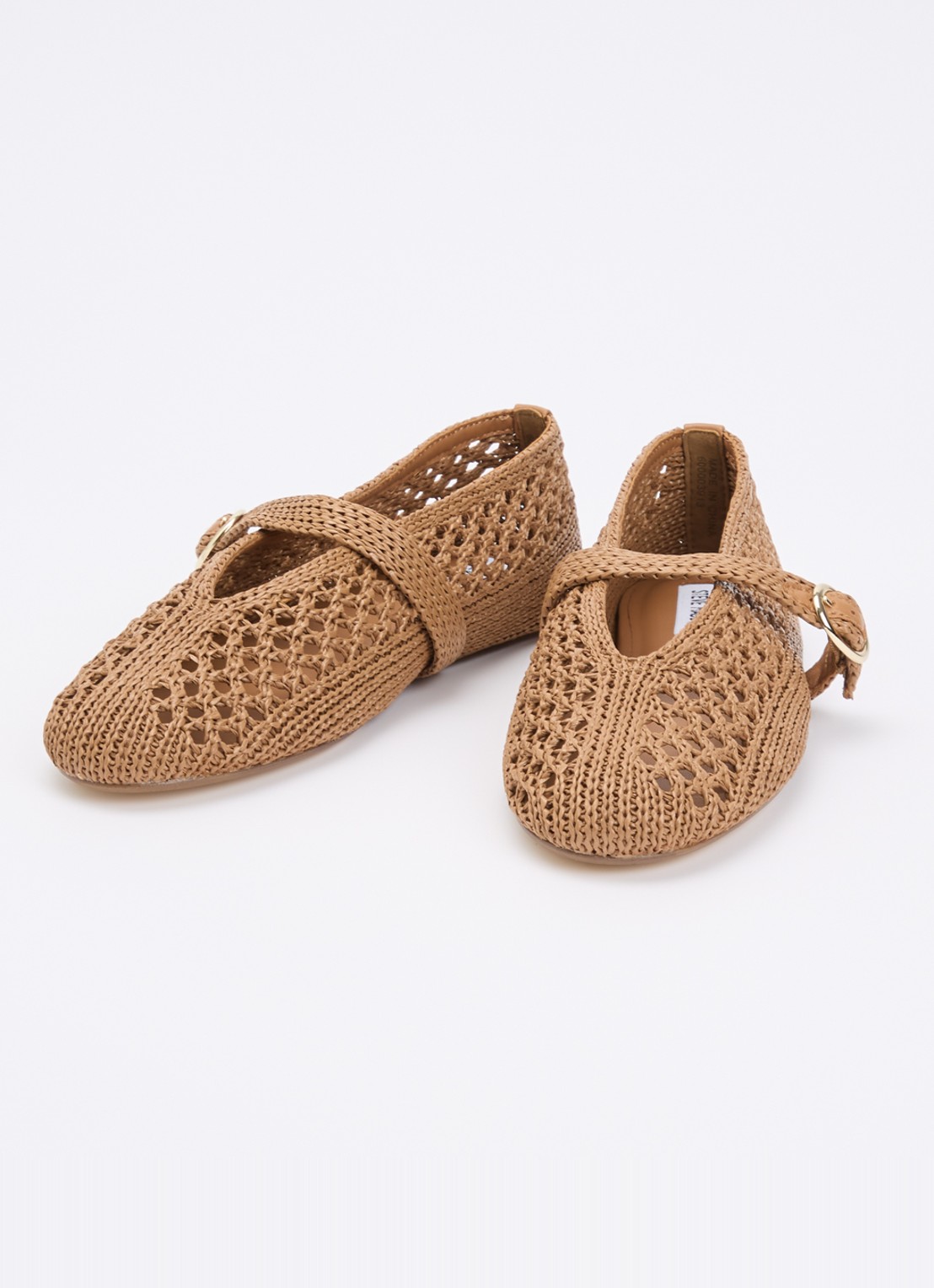 Steve Madden Alara ballerina met gebreid bovenwerk - detail 3 camel
