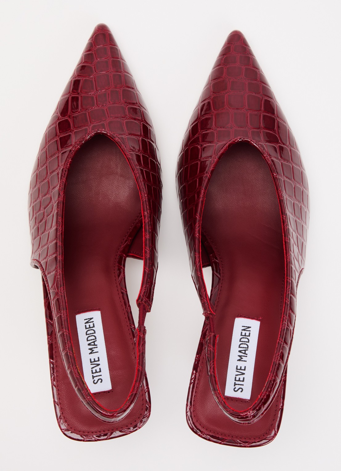 Steve Madden Alari slingback met crocostructuur  - detail 3 bordeauxrood