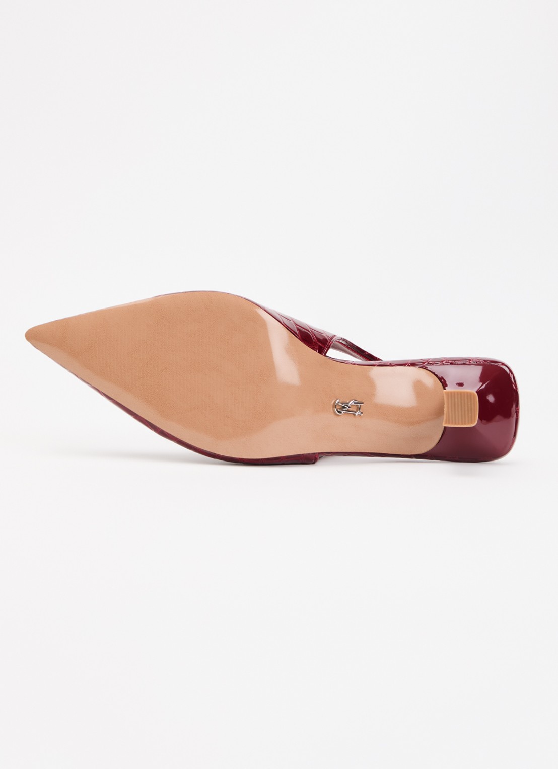 Steve Madden Alari slingback met crocostructuur  - detail 4 bordeauxrood
