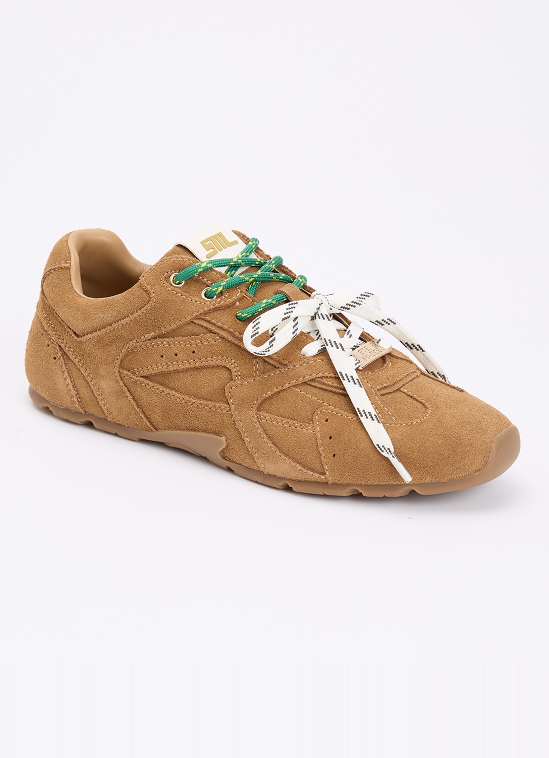 Steve Madden Asiel sneaker van suède - voorkant camel