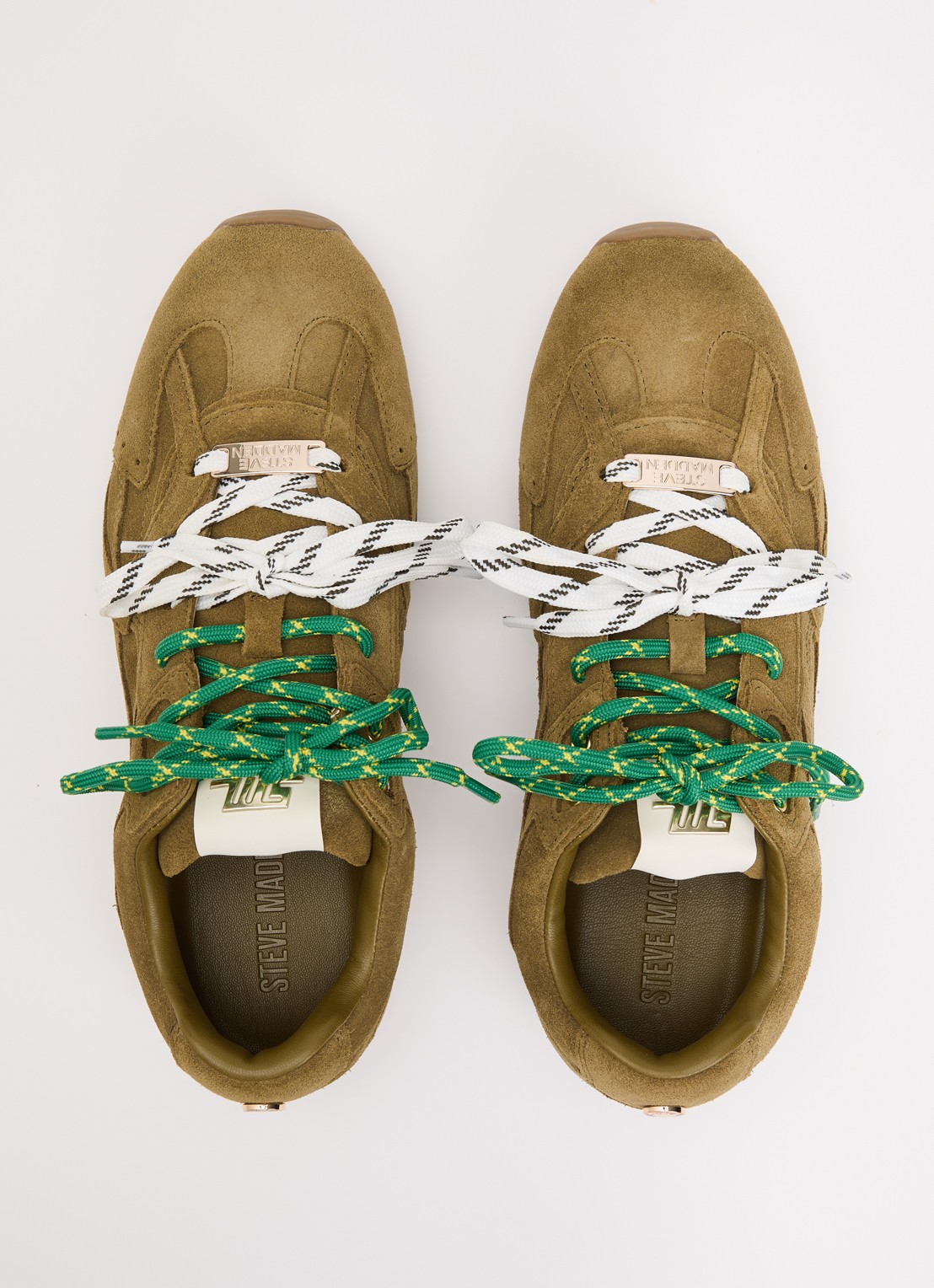 Steve Madden Asiel sneaker van suède - detail 3 khaki