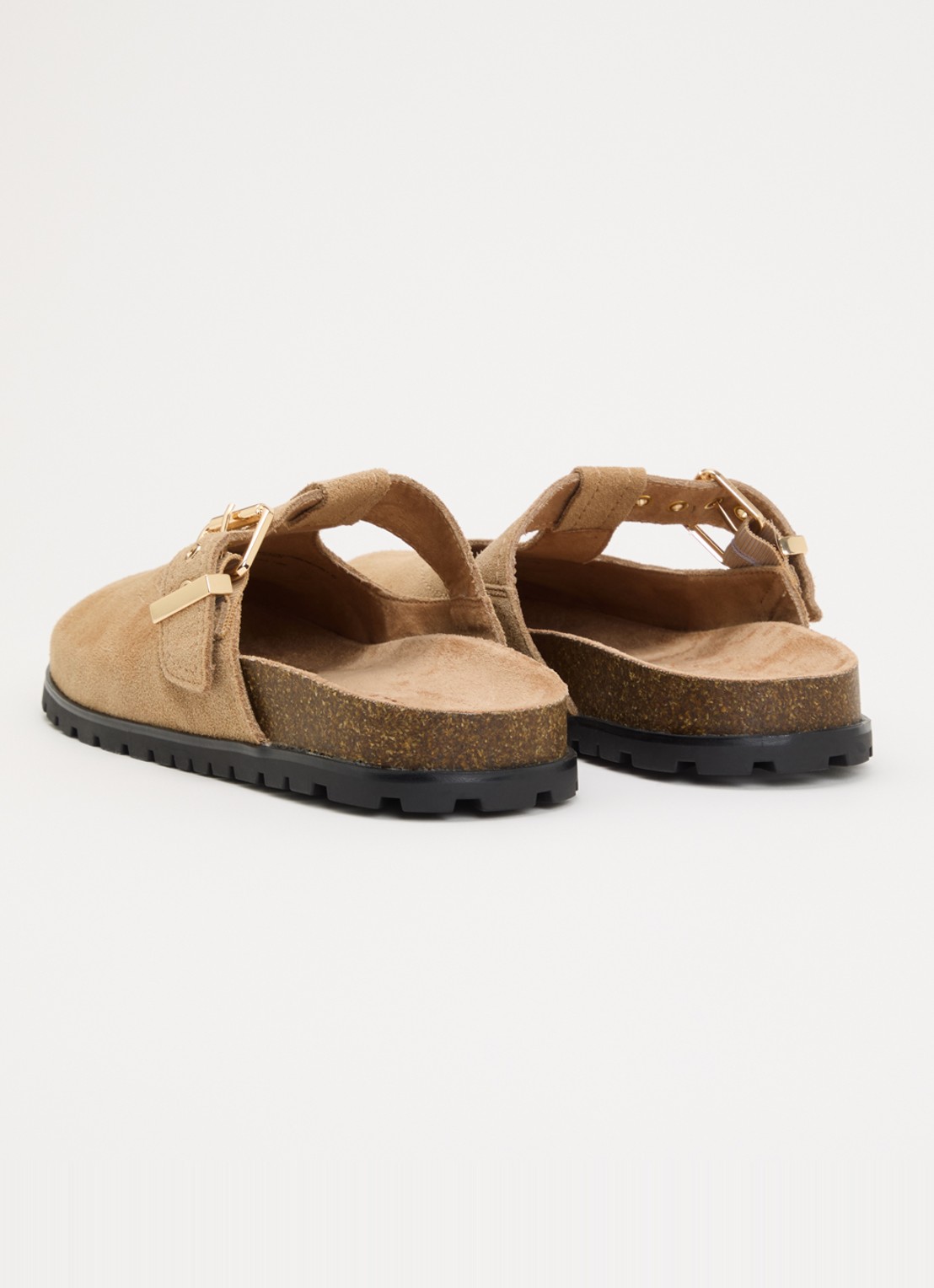 Steve Madden Atticus muiltje van suède - achterkant beige