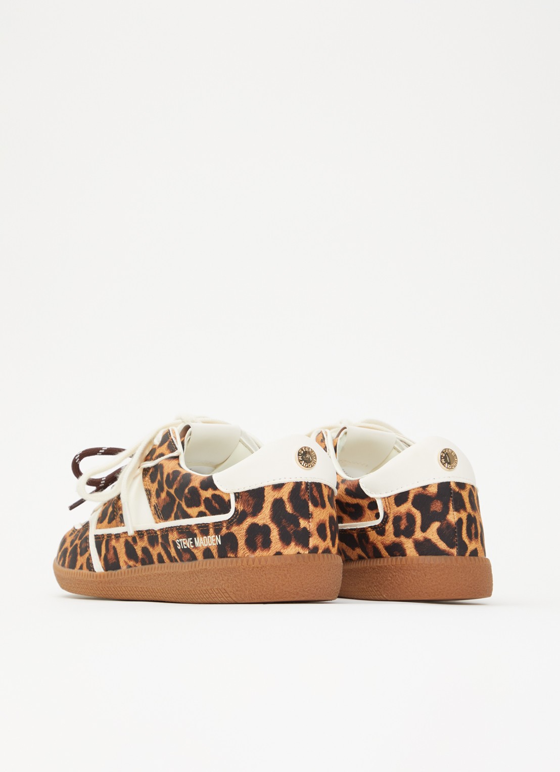 Steve Madden Augustine sneaker met panterprint - achterkant 5 camel