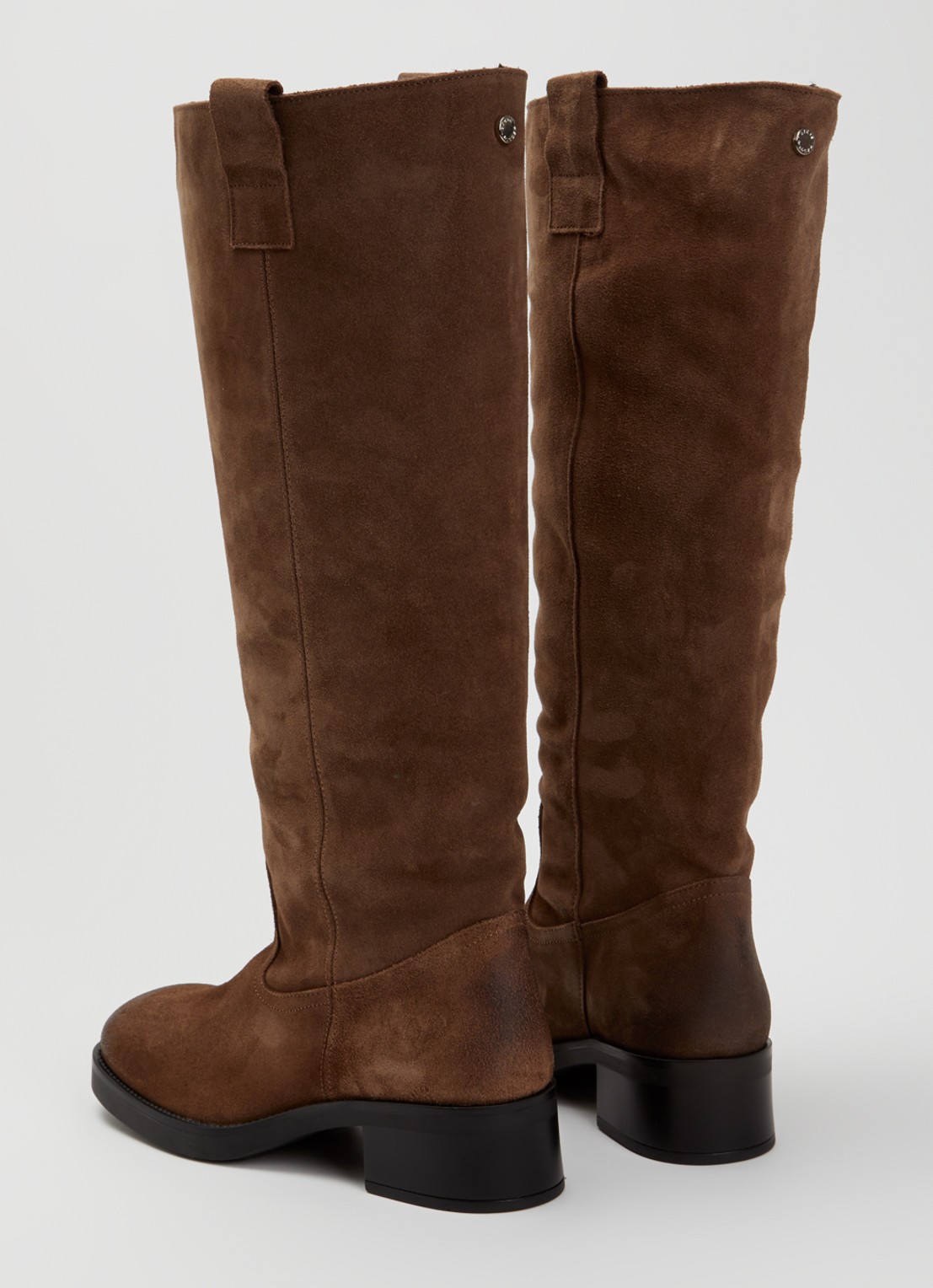 Steve Madden Banner laars van suède - achterkant 5 lichtbruin