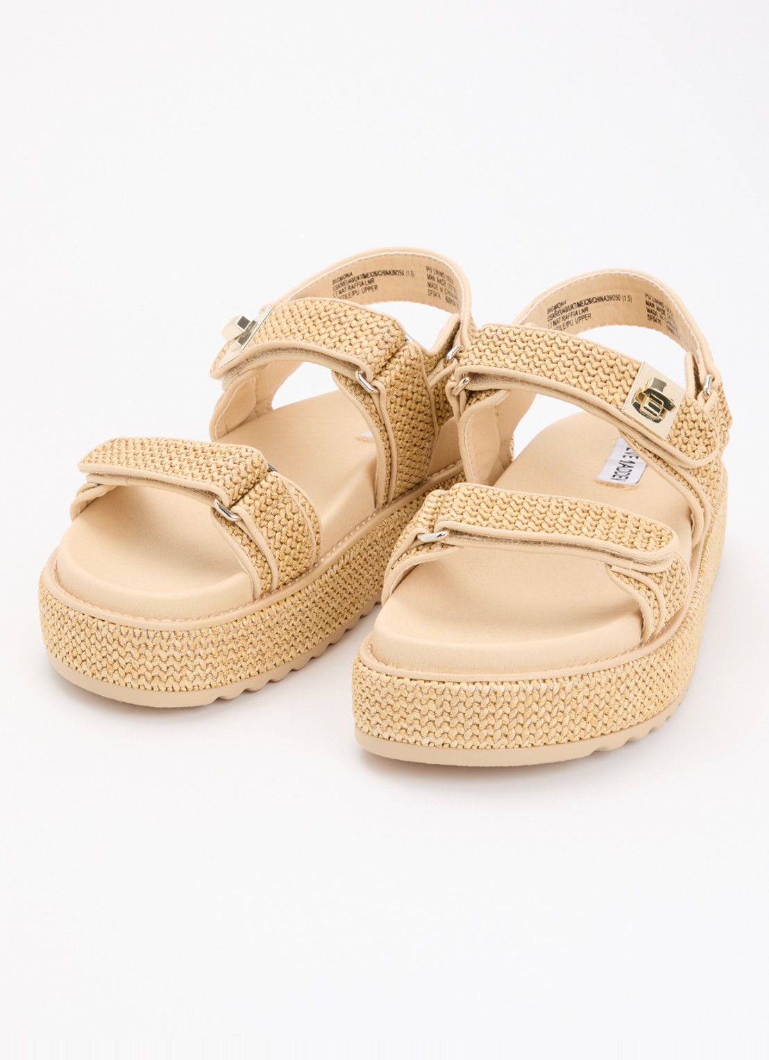 Steve Madden Bigmona sandaal van raffia - detail 4 beige
